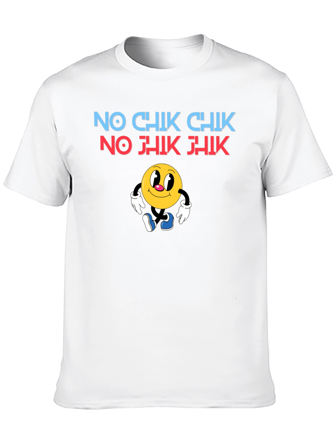 Black No Chik Chik T-Shirt - Classic Cartoon Style view 10