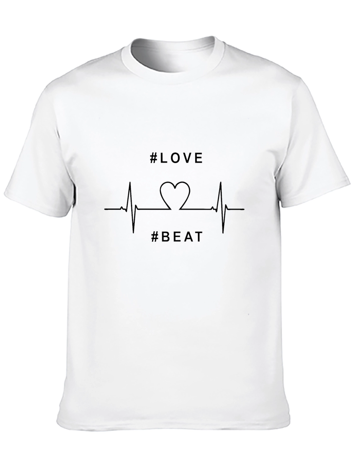 Black Love Beat Heartbeat T-Shirt - Stylish & Comfortable view 10