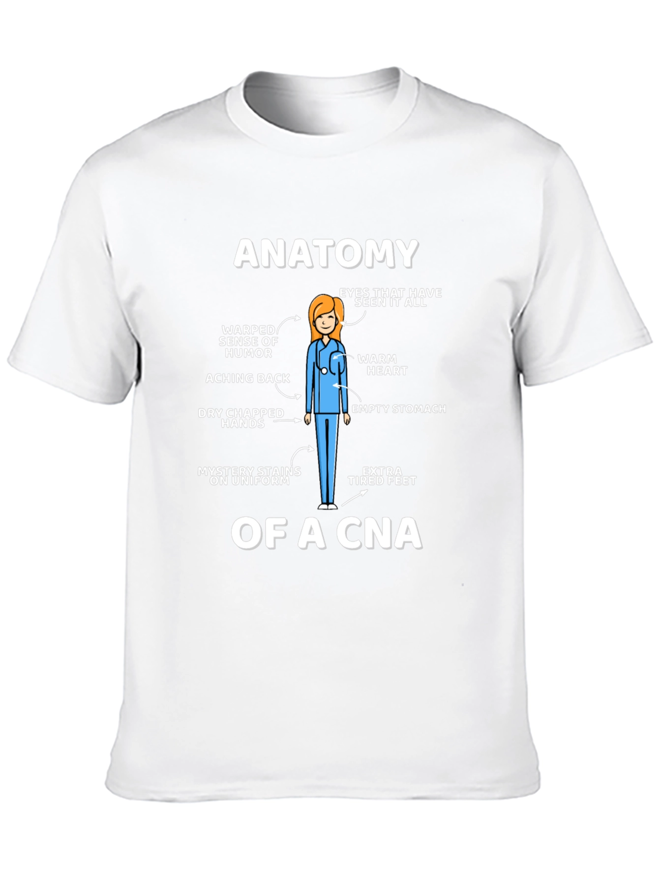 Black Anatomy of a CNA Graphic Tee view 10