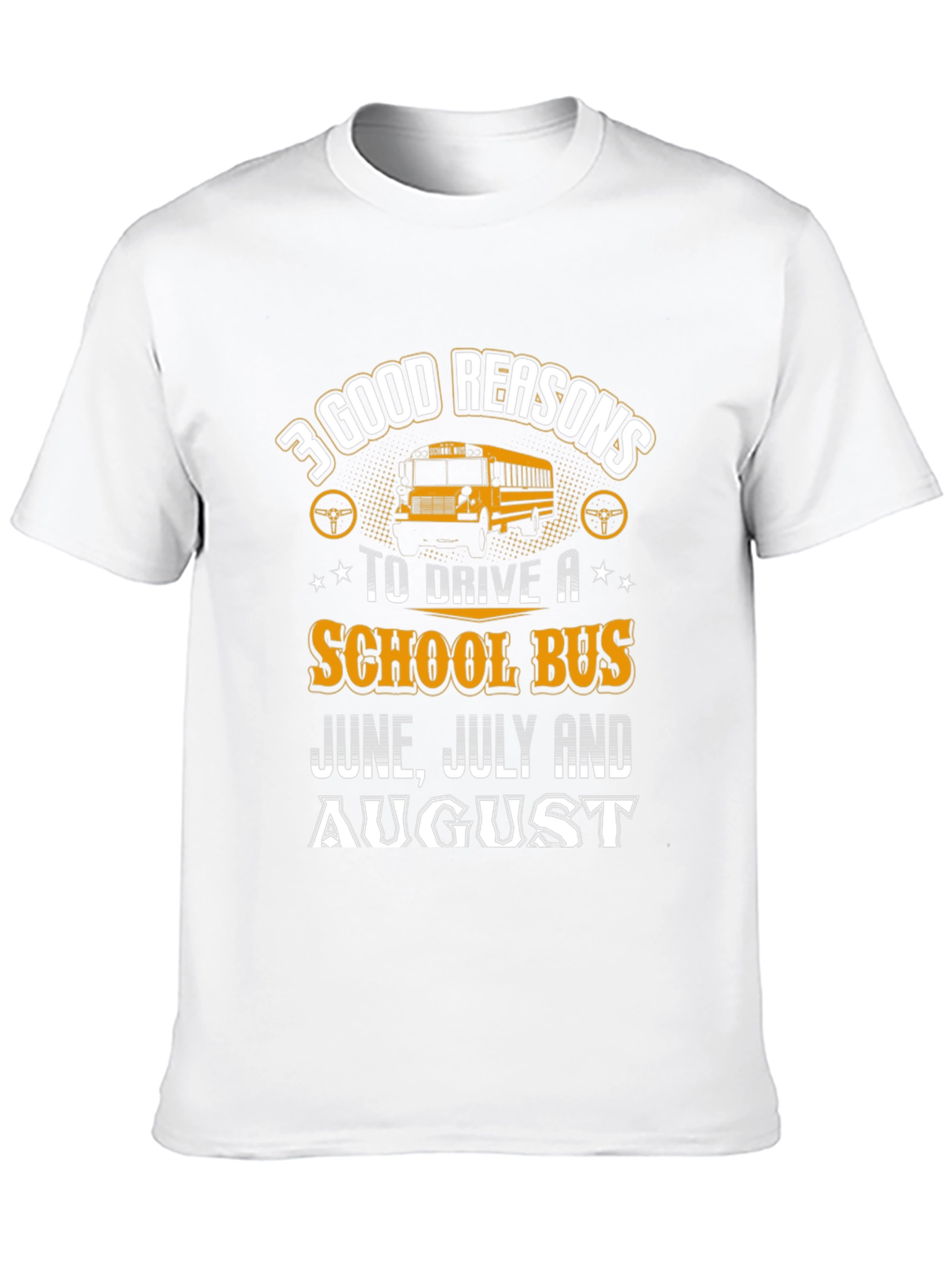 Black 3 Good Reasons School Bus Driver T-Shirt view 10
