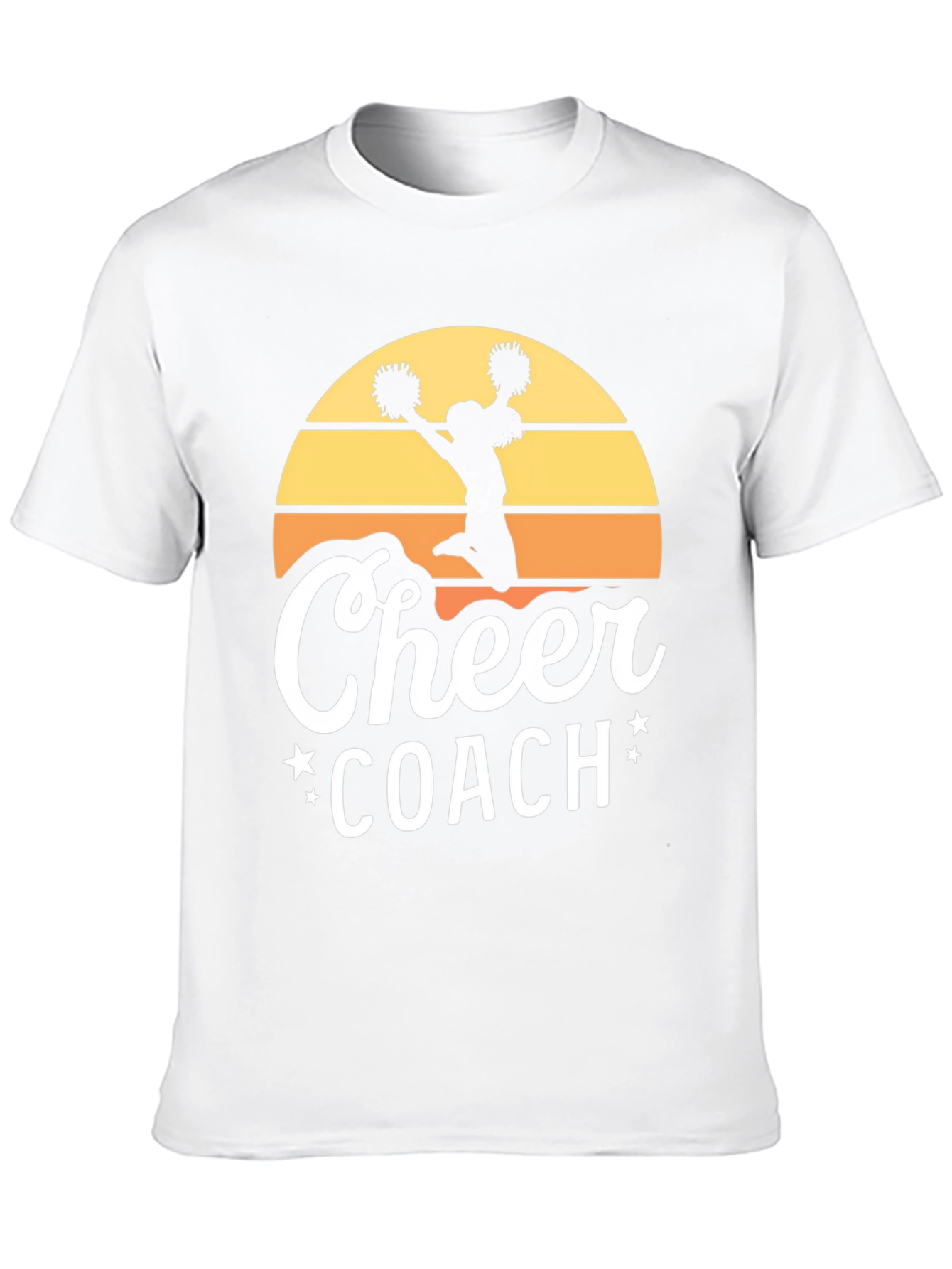 Cheer Coach Graphic Tee - Retro Sunset Design - 10