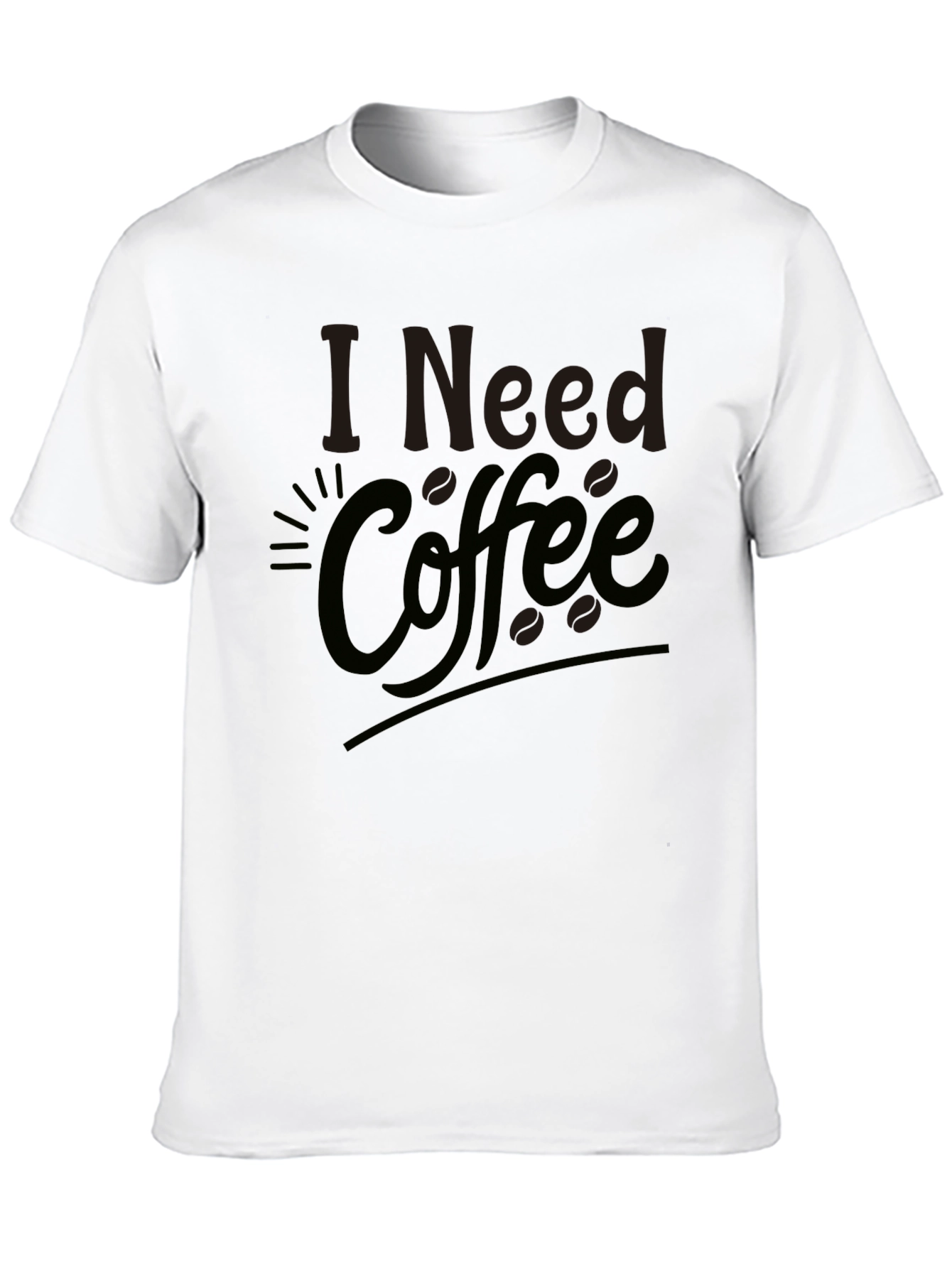 Black I Need Coffee Black T-Shirt view 10