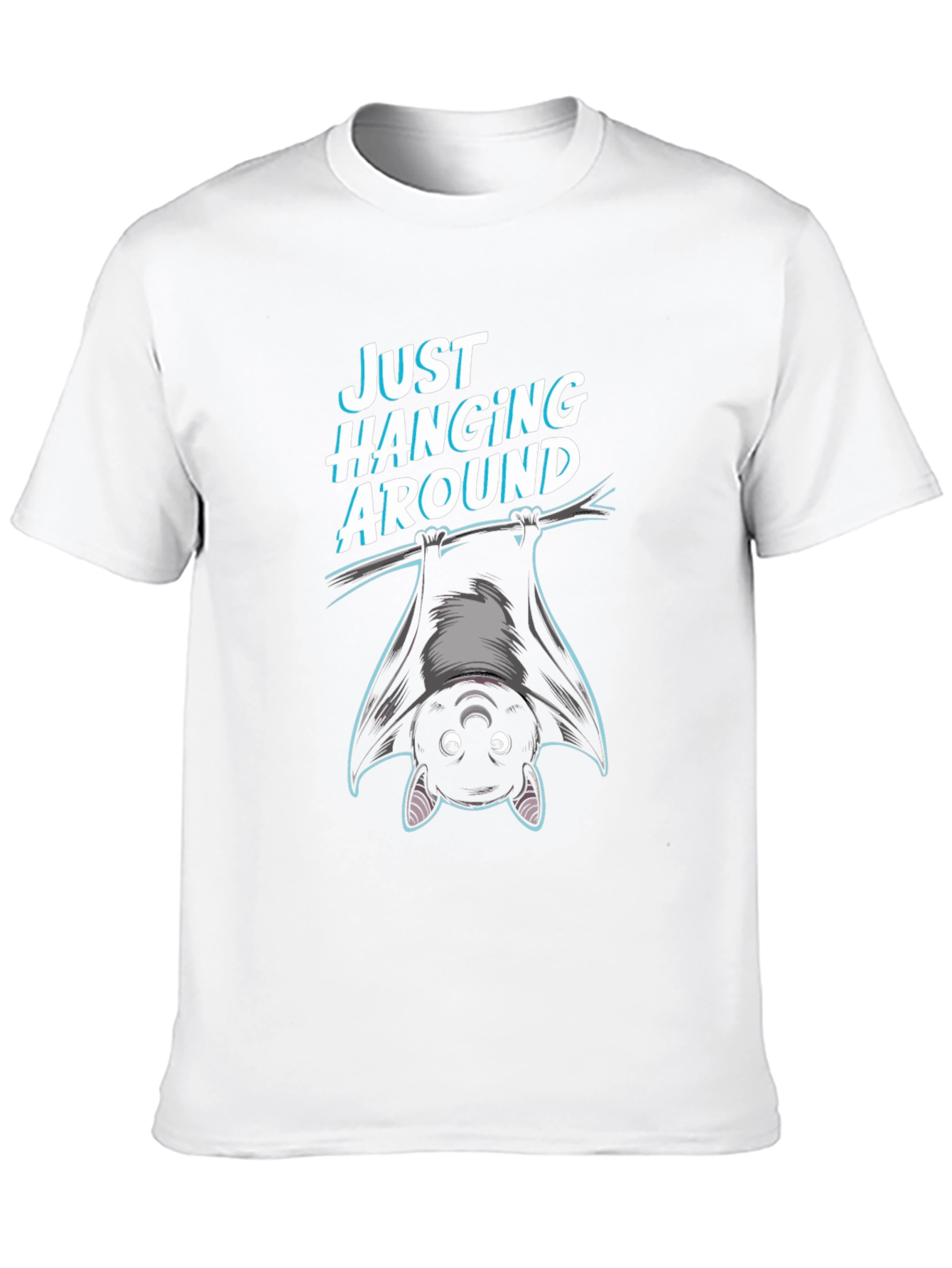 Black Just Hanging Around Bat Graphic T-Shirt view 10