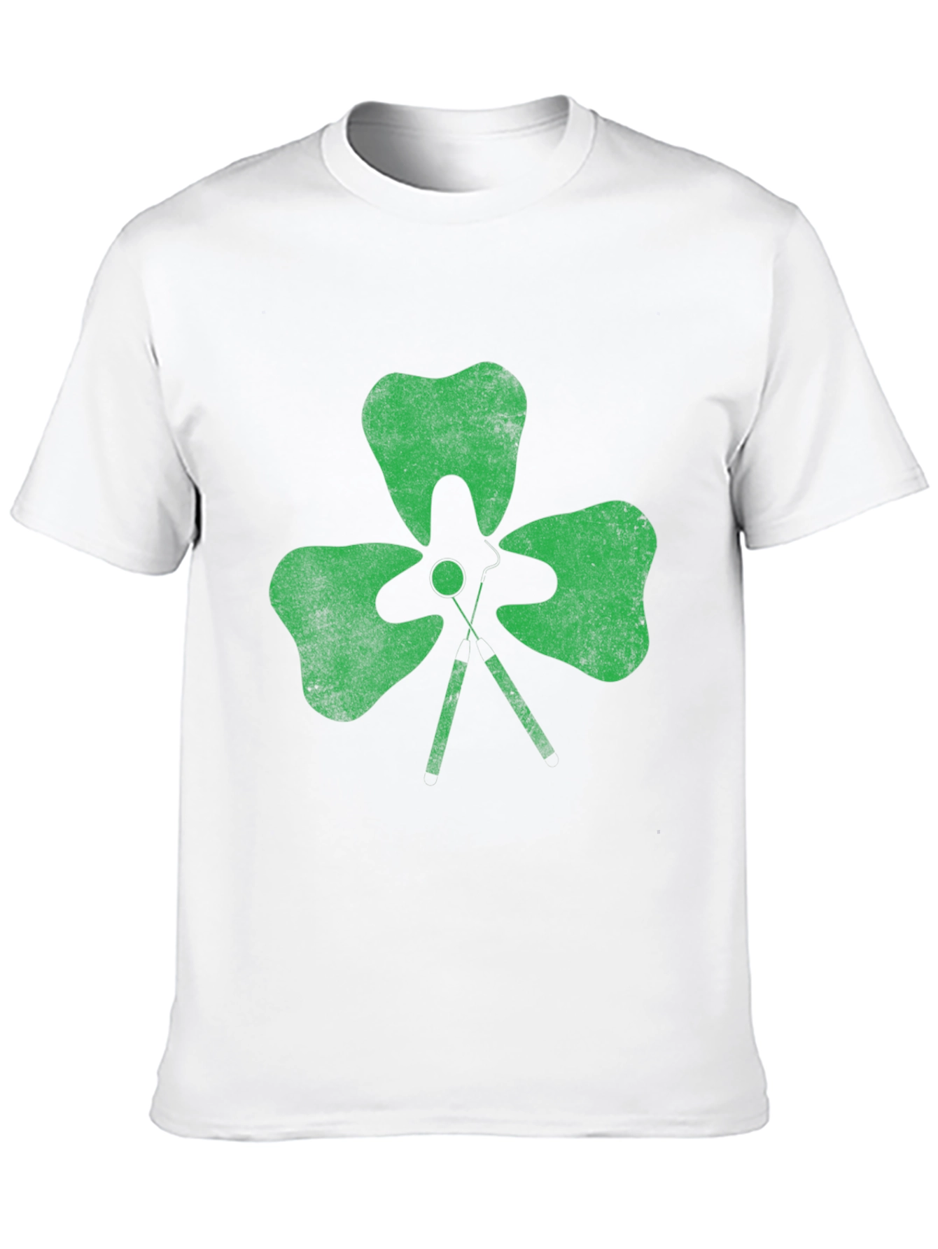 Black Shamrock Golf Tee T-Shirt - Lucky Green Tee view 10