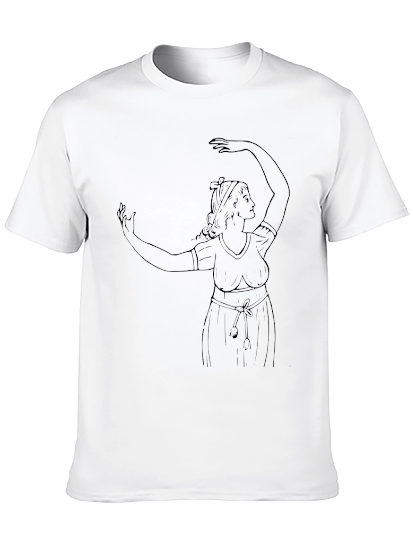 Black Black Graphic Tee - Woman Dancing Design view 10