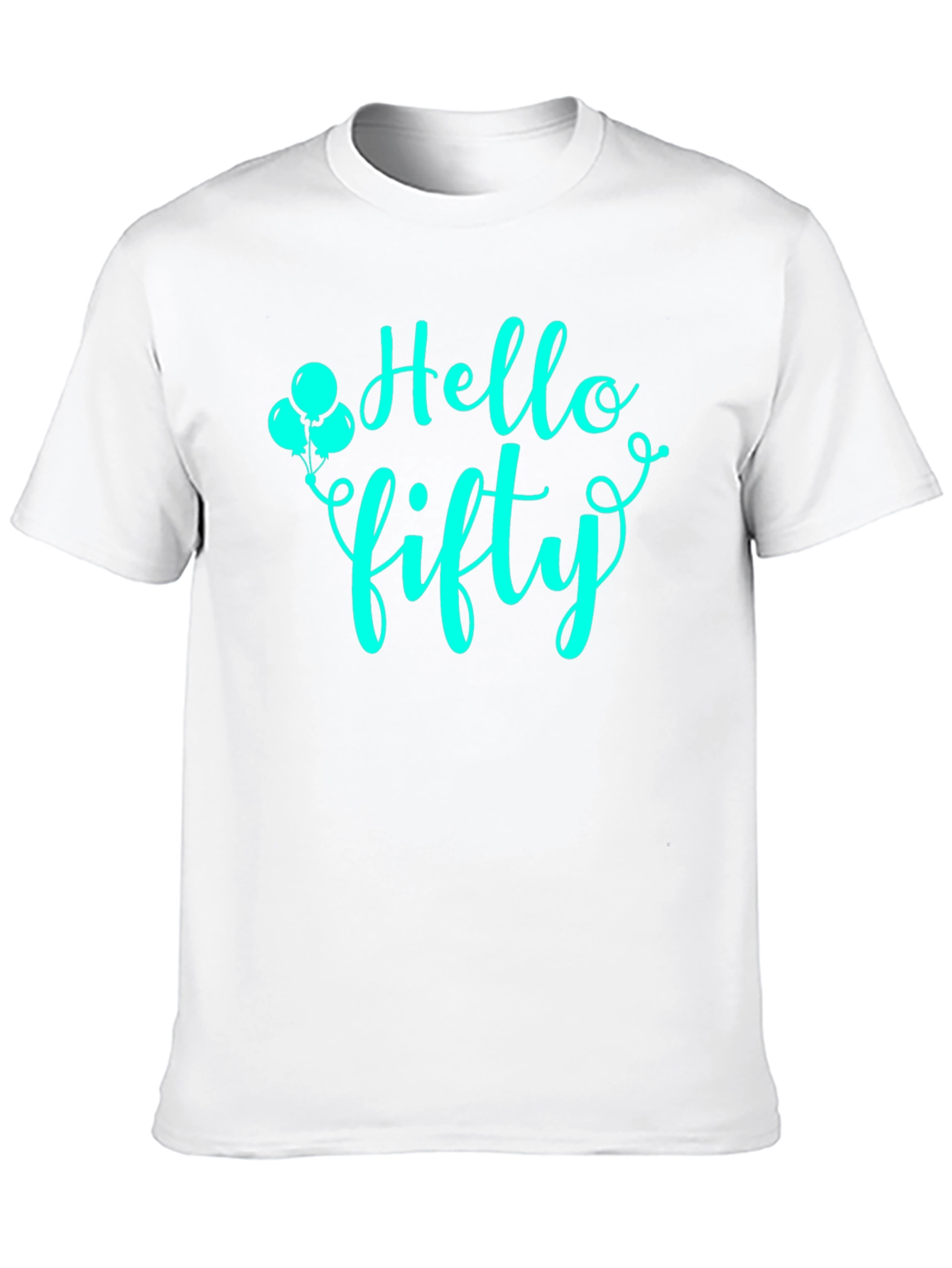 Black Hello Fifty Graphic T-Shirt - Birthday Celebration Tee view 10