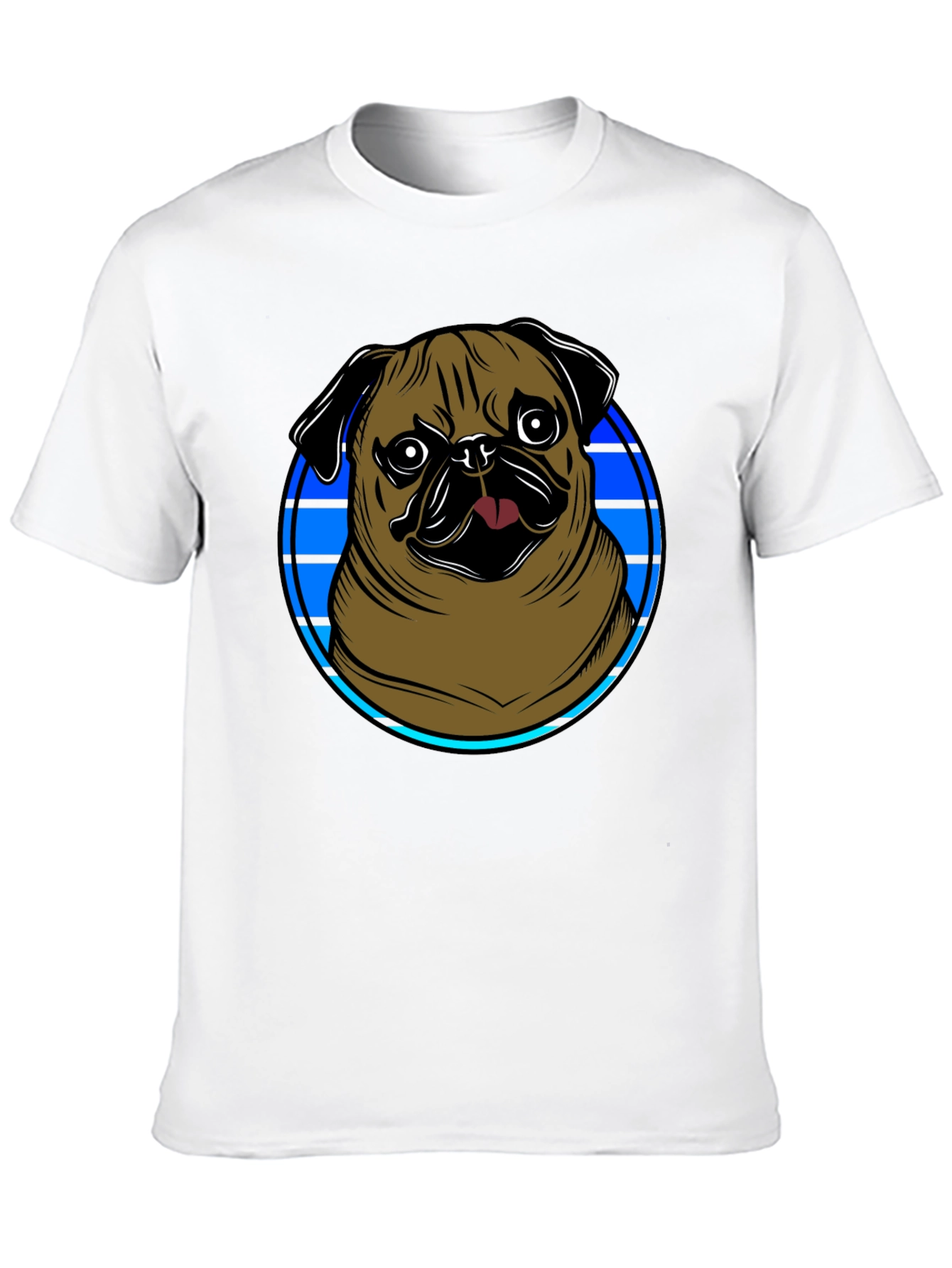 Black Pug Graphic Tee - Men's Black T-Shirt view 10