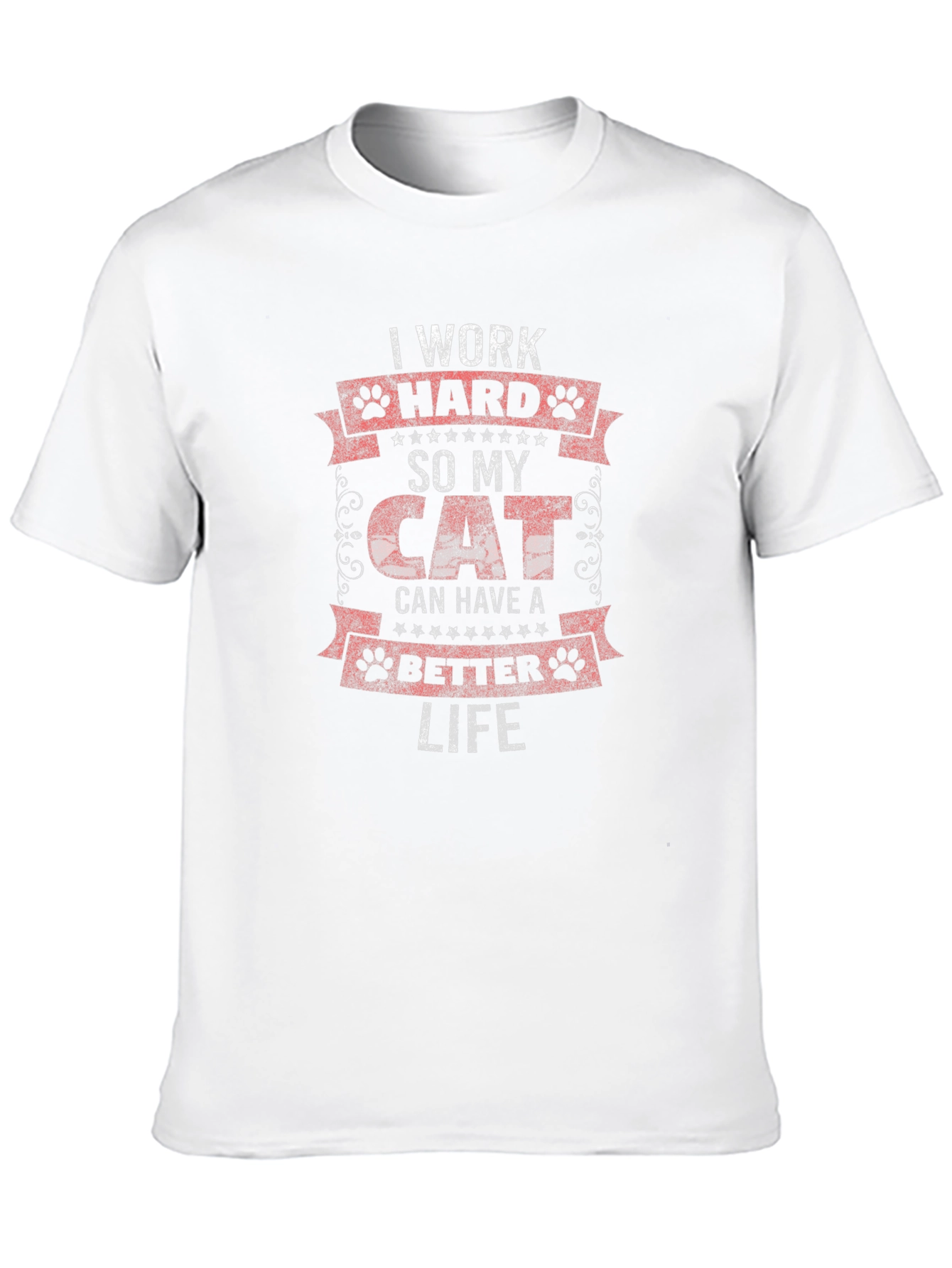 Black Cat Lover T-Shirt: I Work Hard So My Cat Has a Better Life view 10
