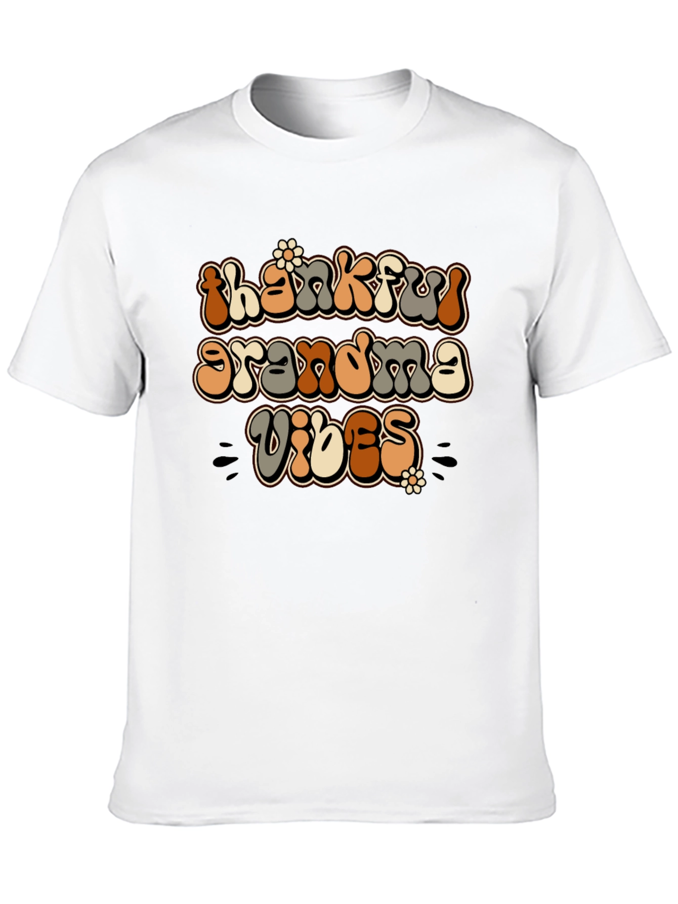 Black Thankful Grandma Vibes Graphic Tee view 10