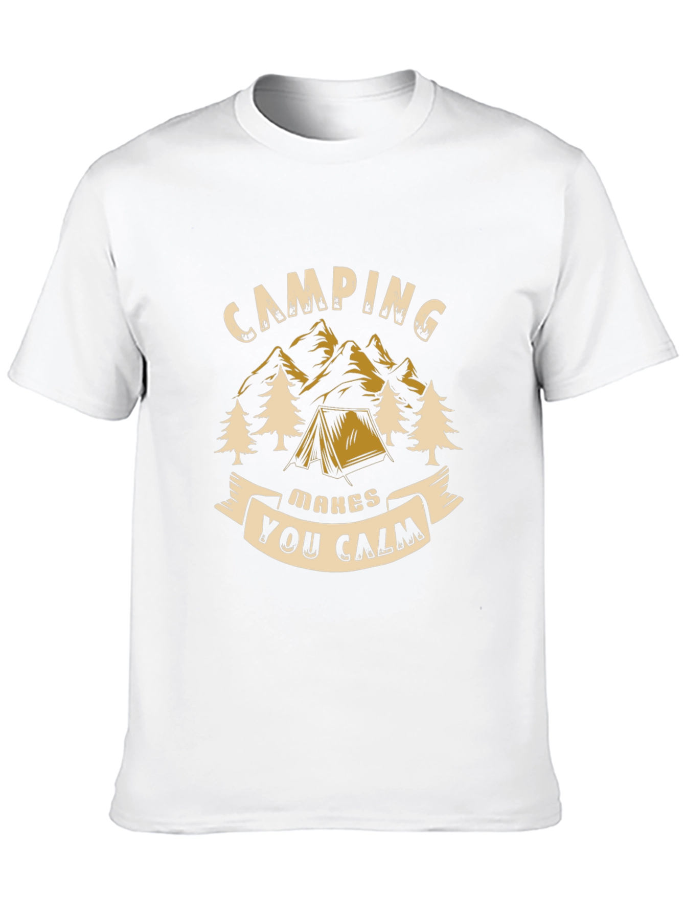 Black Camping Makes You Calm Black Graphic Tee view 10