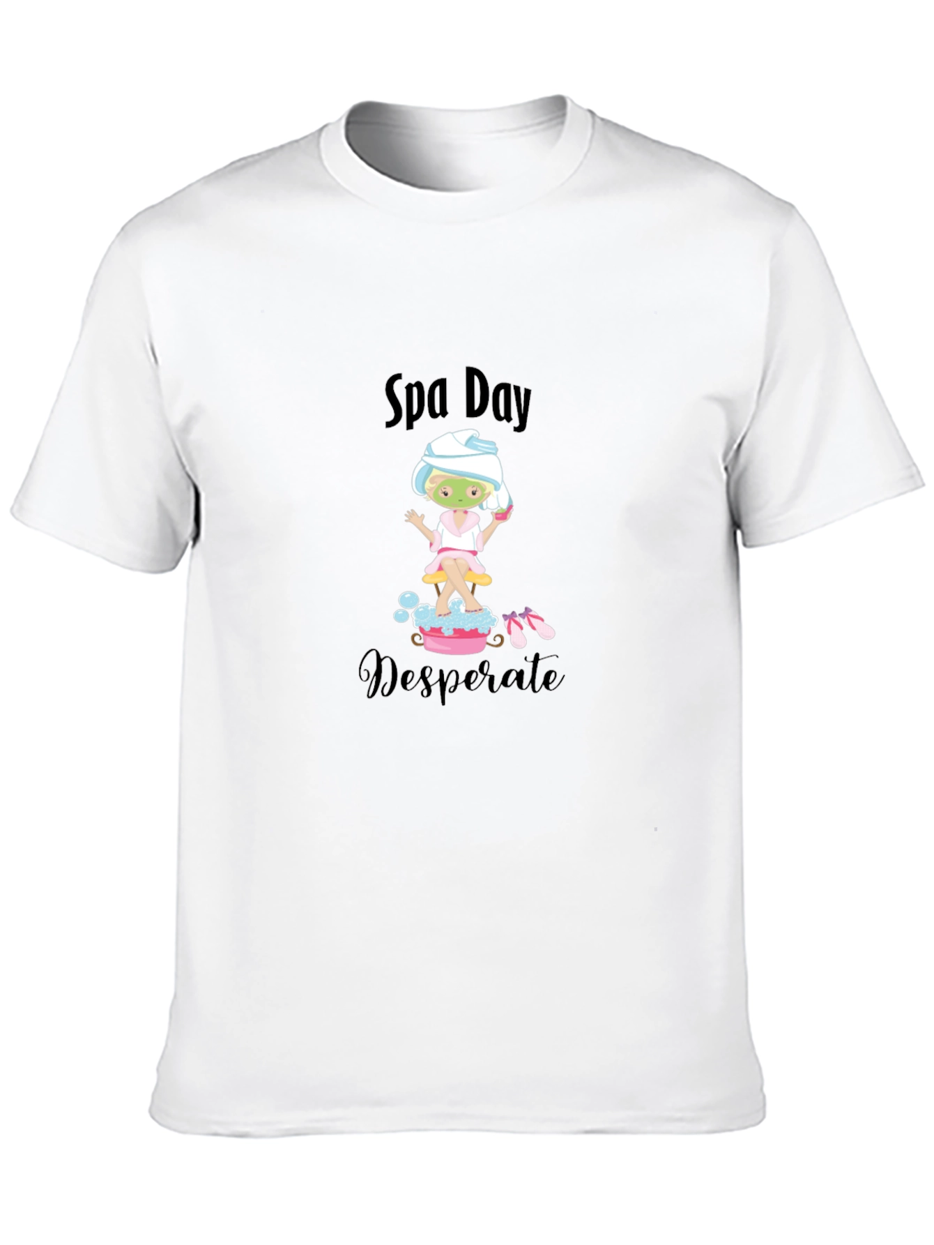 Black Spa Day Desperate T-Shirt - Relax & Unwind view 10