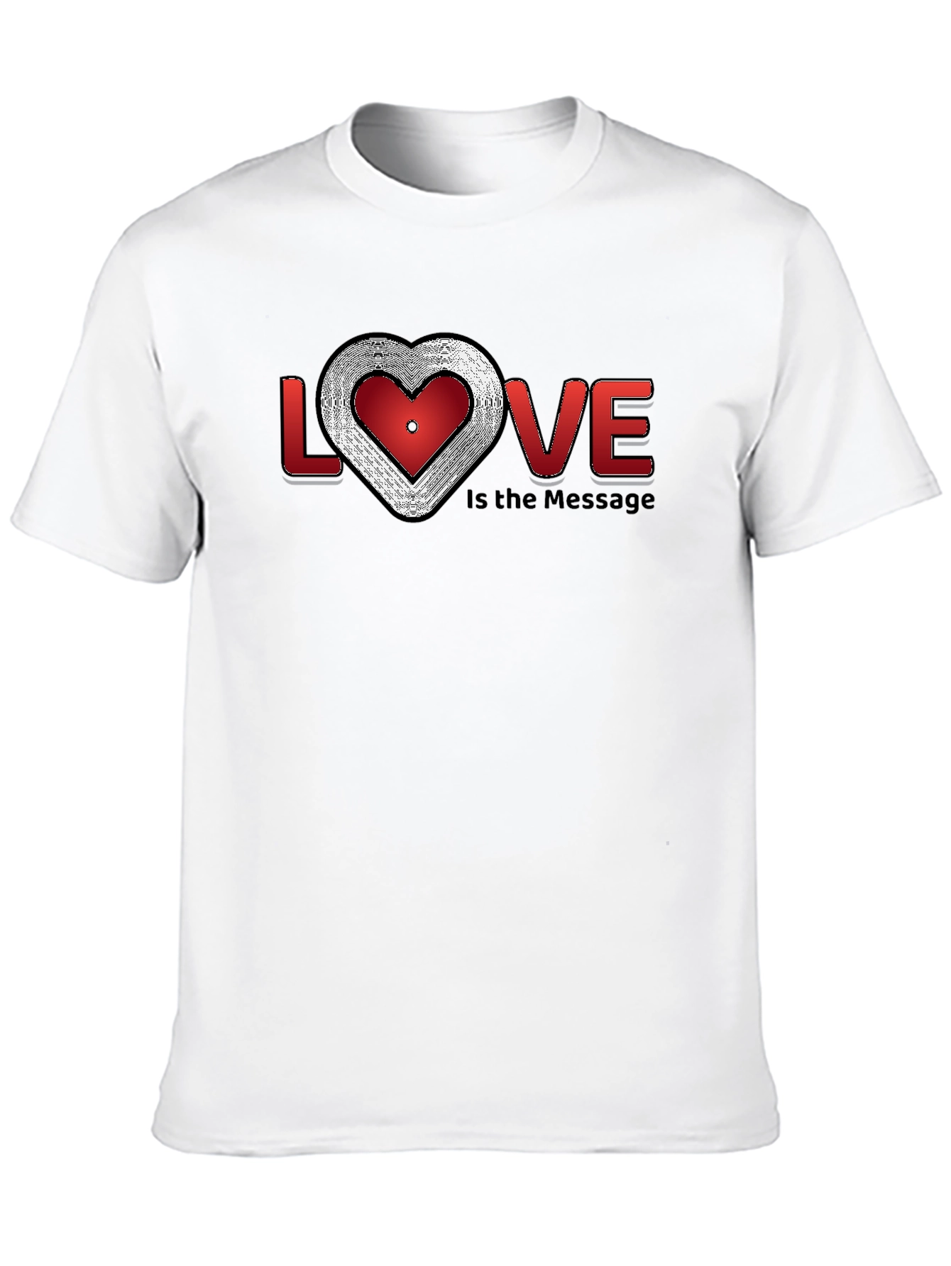 Black Love is the Message Graphic T-Shirt - Stylish Crew Neck view 10