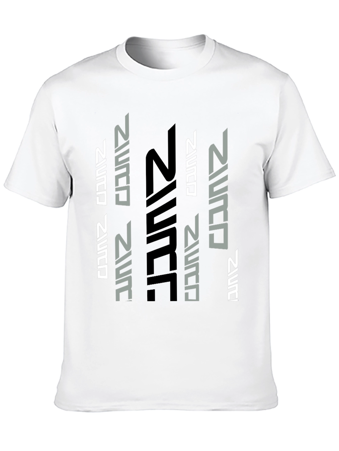 Black Futuristic Graphic Print Black T-Shirt view 10