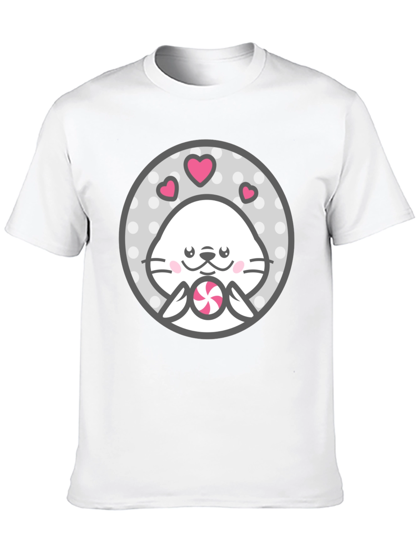 Black Kawaii Seal Lollipop Graphic Tee - Cute & Stylish Shirt view 10