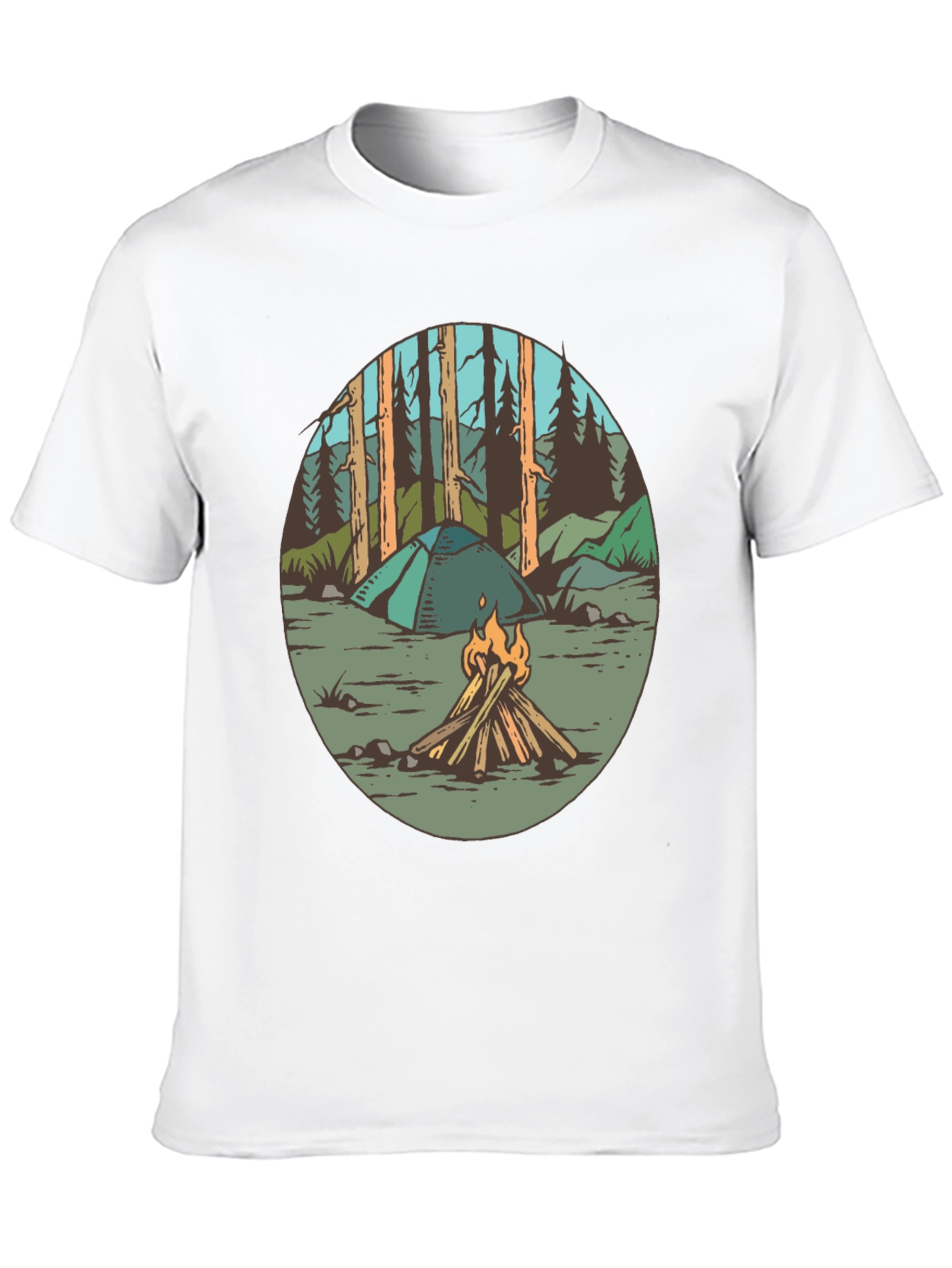 Black Camping Adventure Graphic Tee view 10