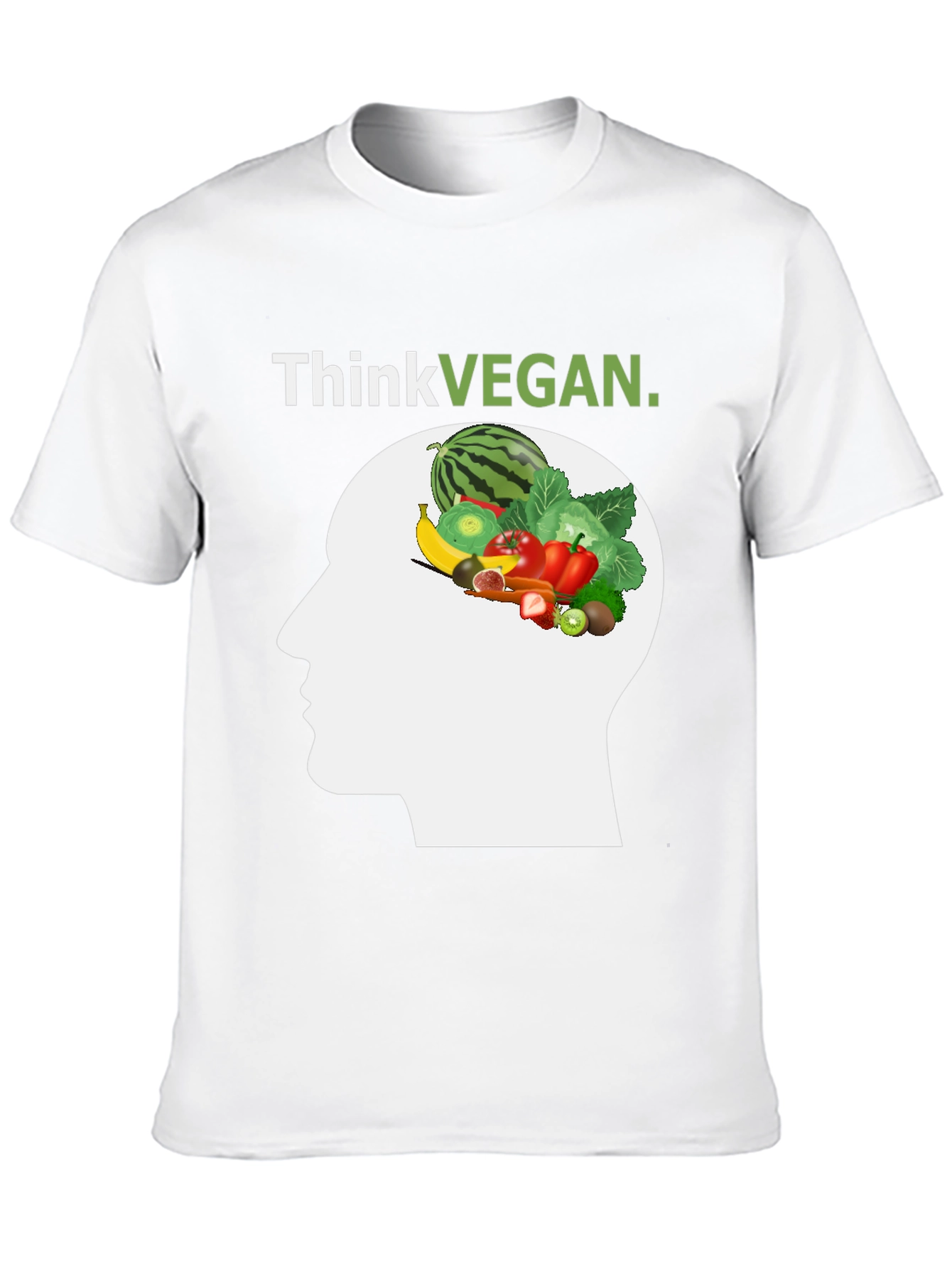 Black Think Vegan T-Shirt - Unisex Graphic Tee view 10