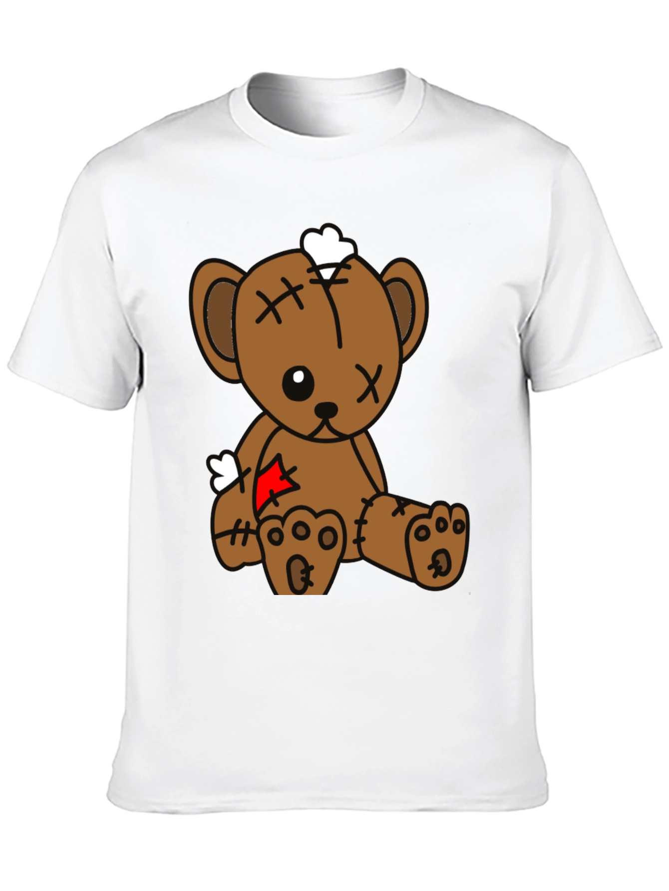 Black Teddy Bear Graphic Tee - Black Cotton Blend view 10