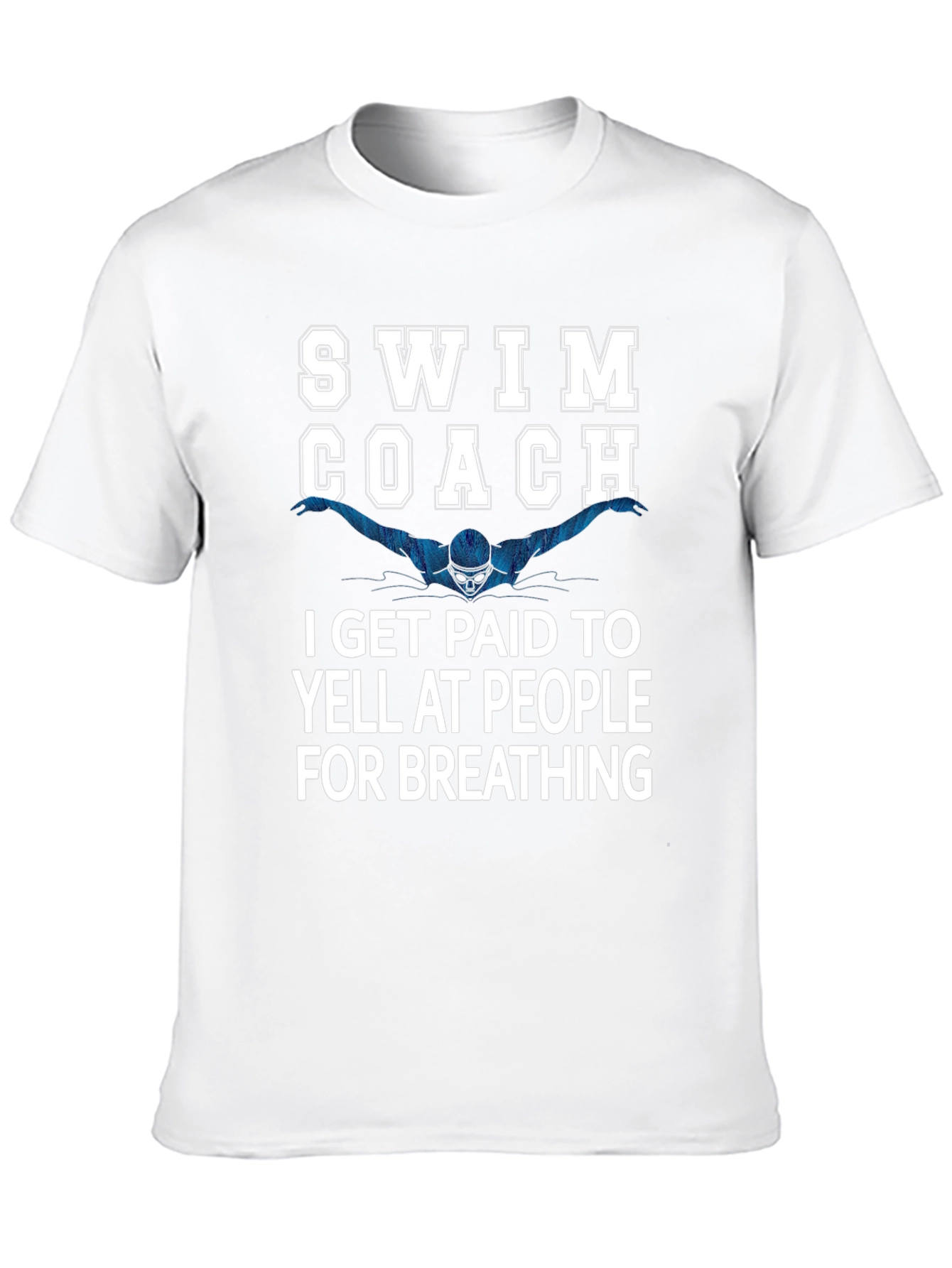 Black Swim Coach Yelling T-Shirt view 10