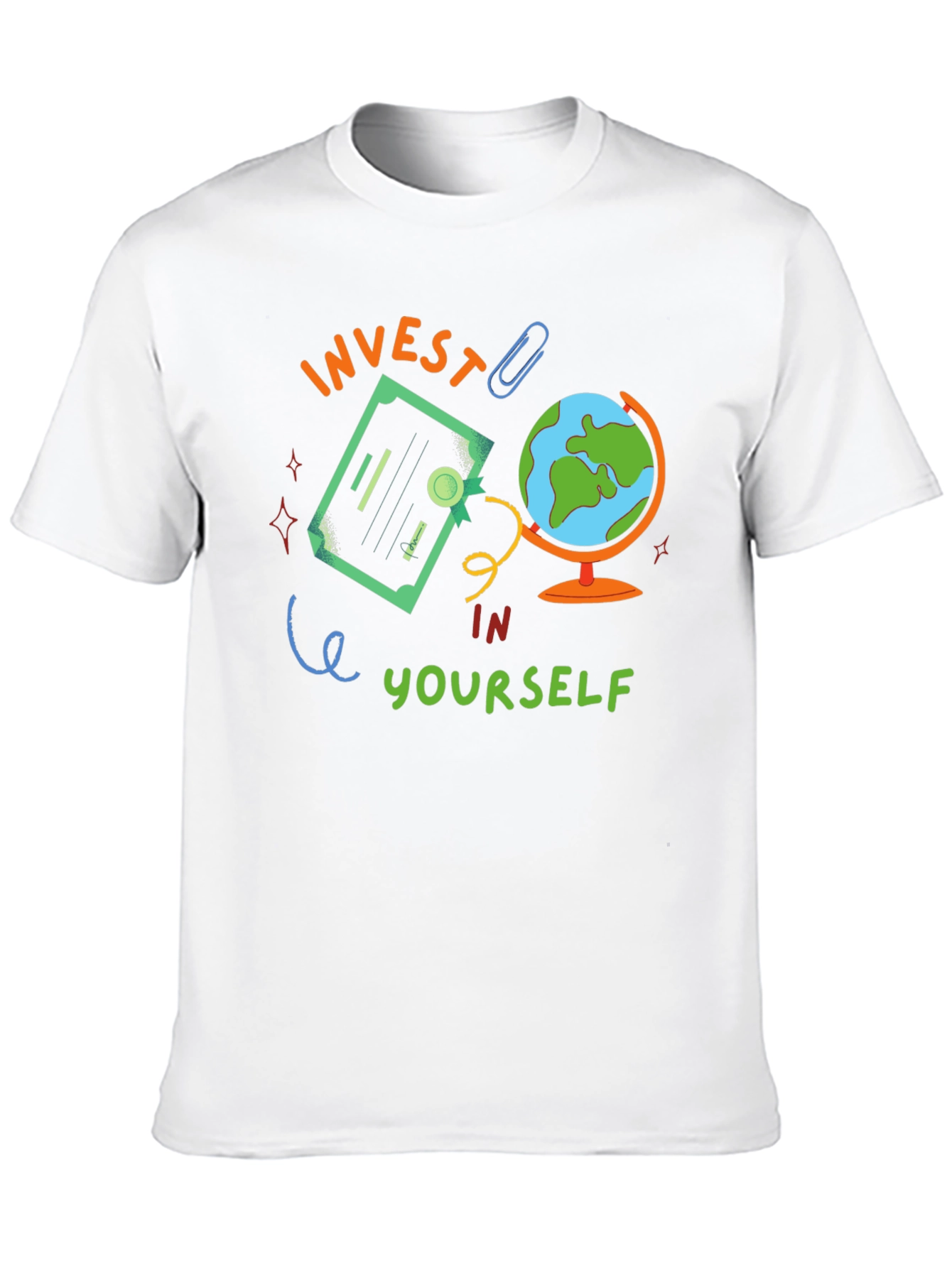 Black Invest In Yourself Graphic Tee - Motivational Black T-Shirt view 10
