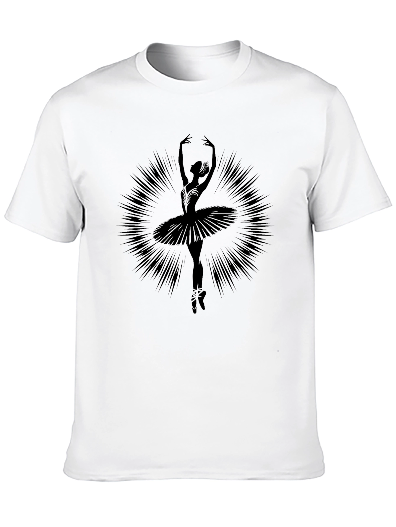 Ballerina Silhouette Graphic Tee - Elegant Dancer Shirt - 10