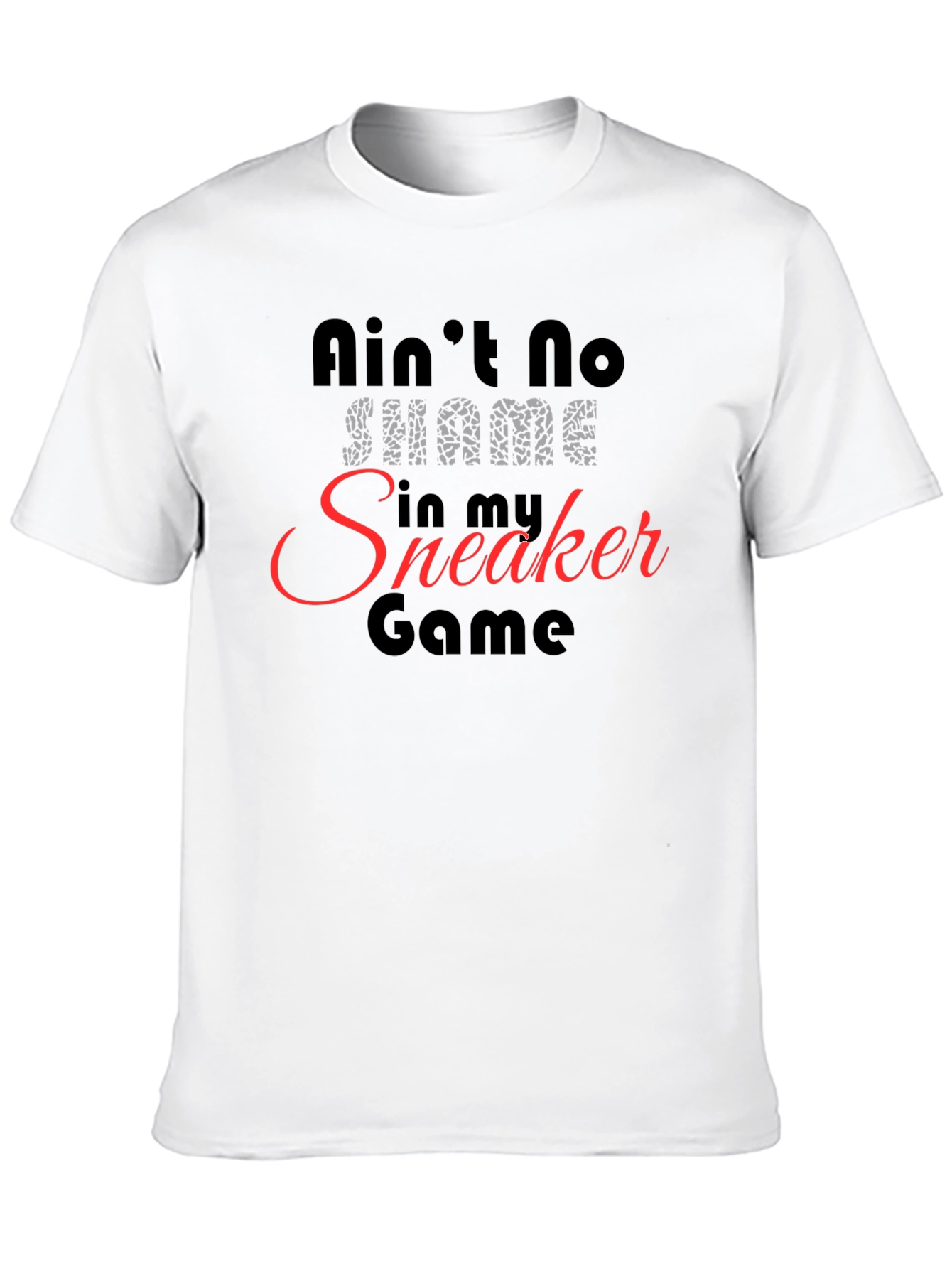 Black Ain't No Shame Sneaker Game T-Shirt view 10