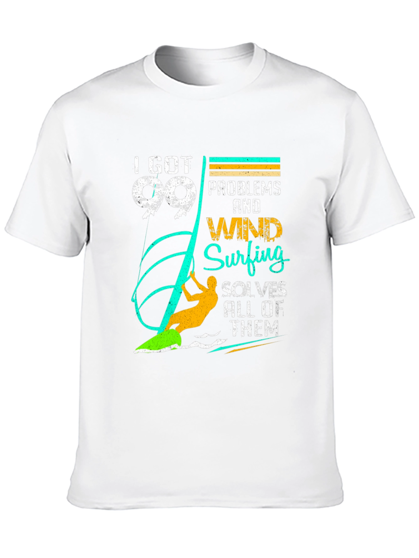 Black 99 Problems Windsurfing T-Shirt - Unique Design view 10