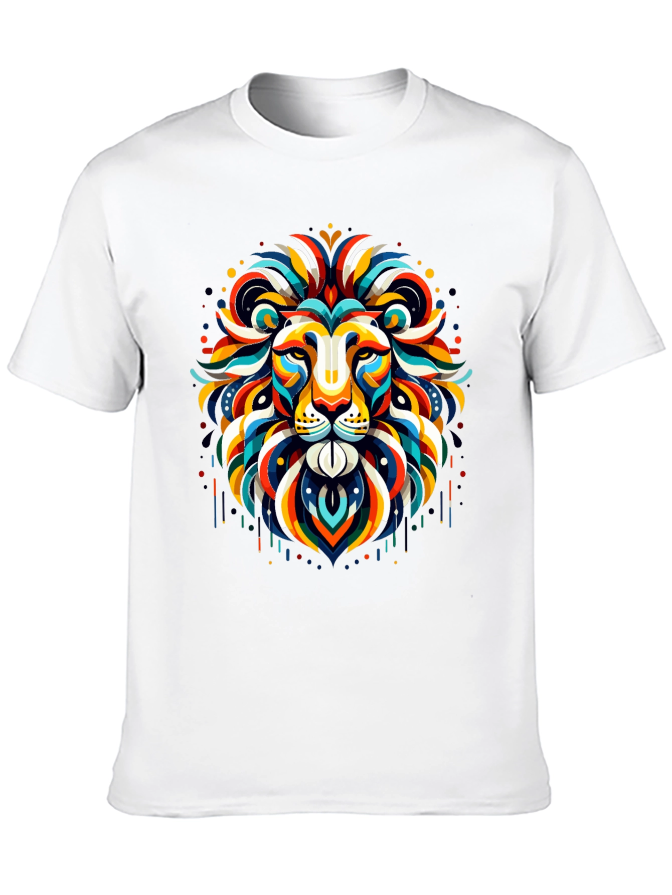 Black Vibrant Lion Graphic Tee - Bold Statement Shirt view 10