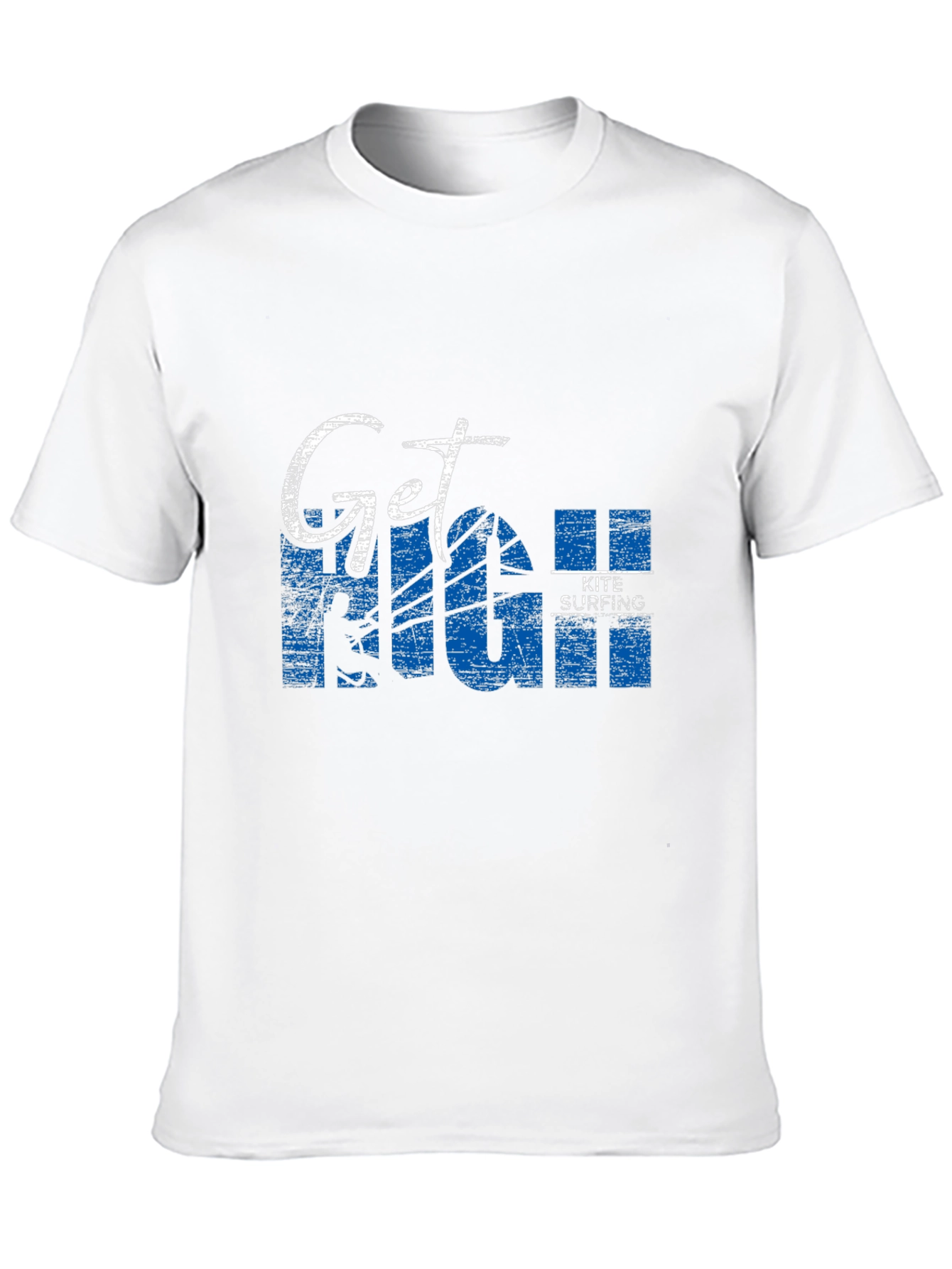 Black Get High Kite Surfing Graphic Black T-Shirt view 10