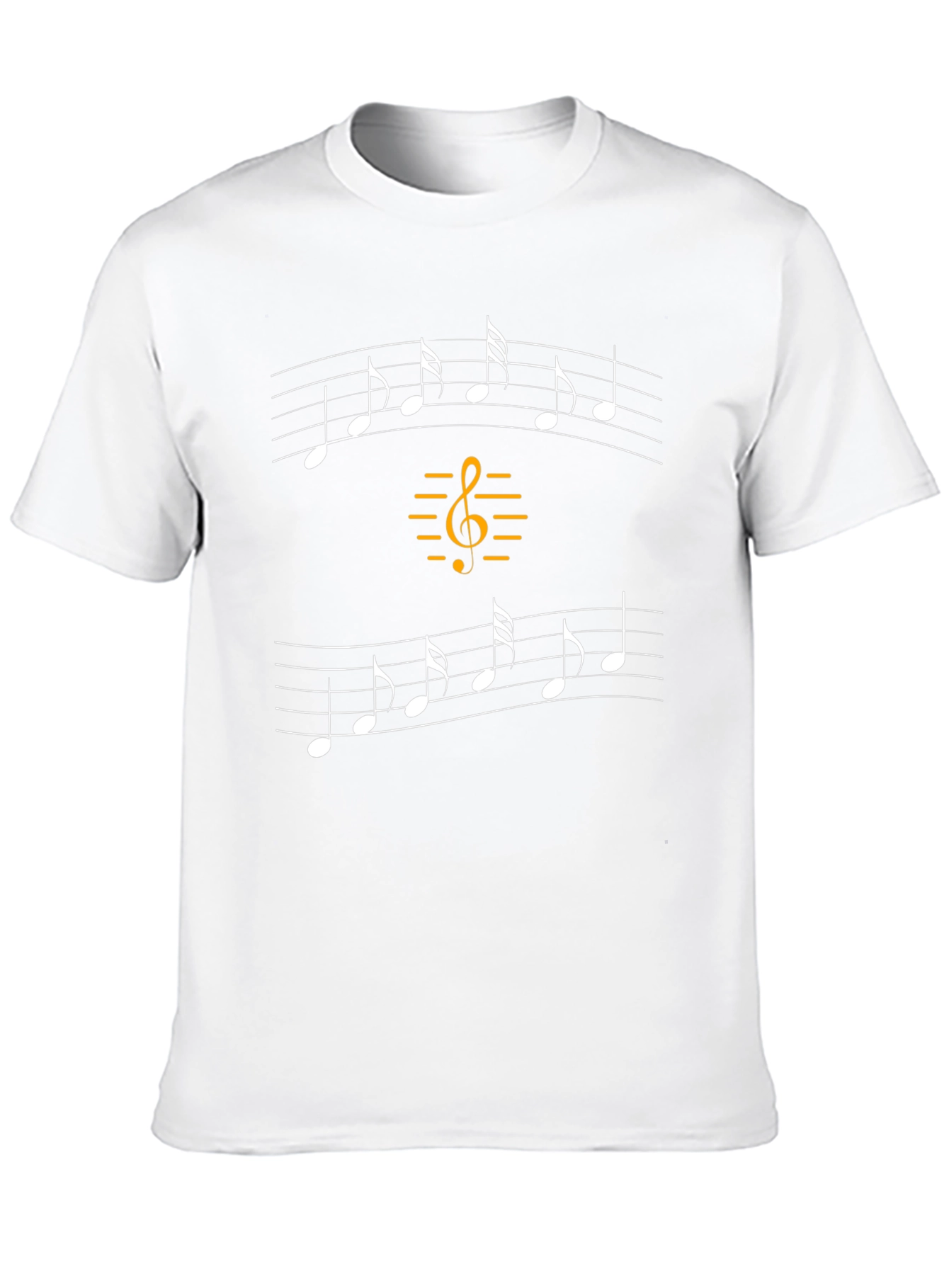 Black Music Notes T-Shirt - Stylish & Comfortable Black Tee view 10