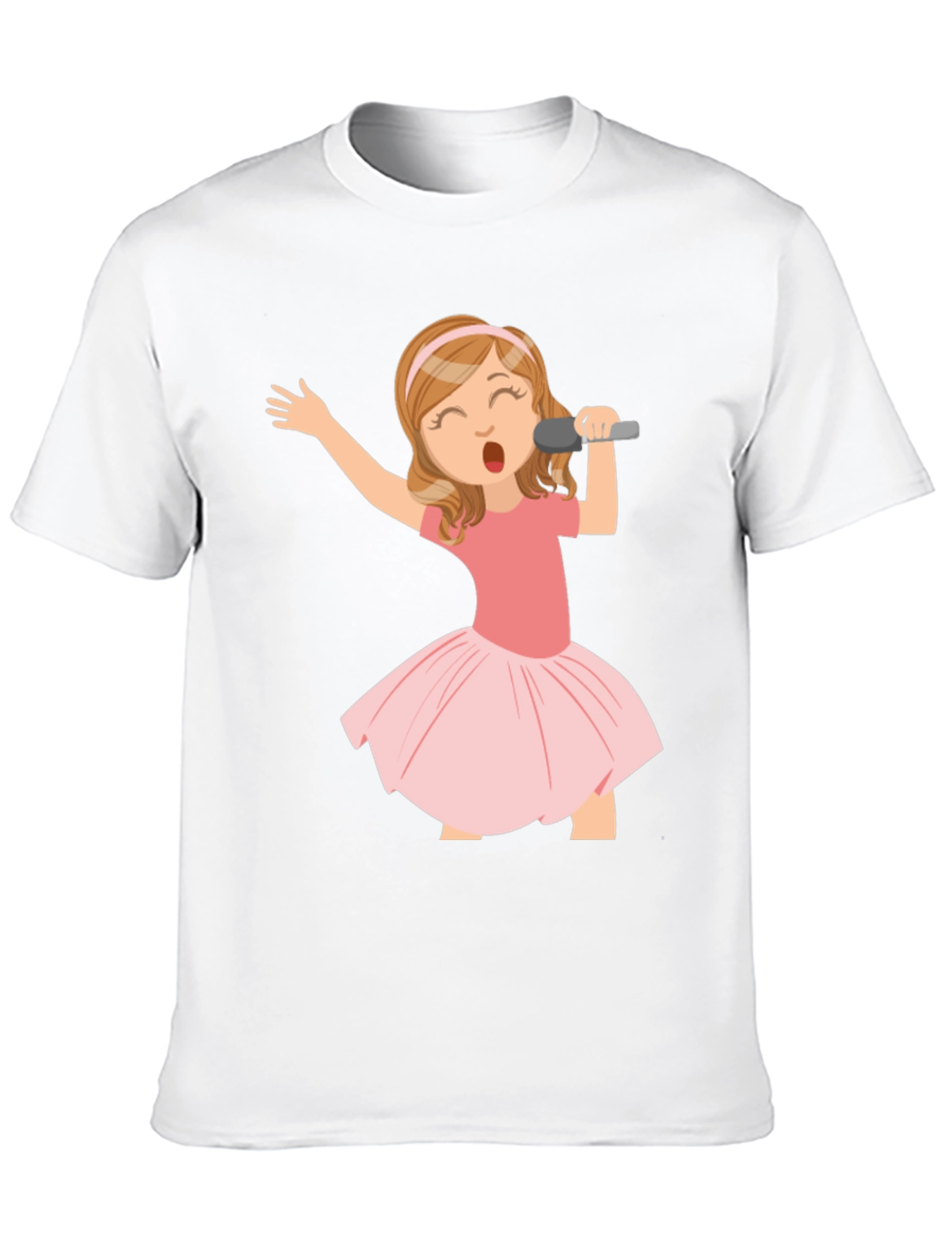 Singing Girl Graphic Tee - Black Cotton Comfort - 10