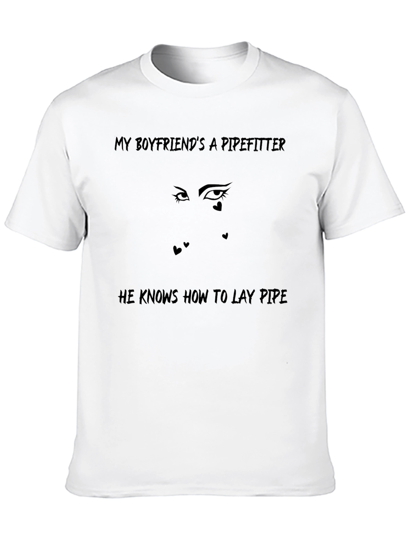 Black Pipelayer Humor Graphic T-Shirt view 10