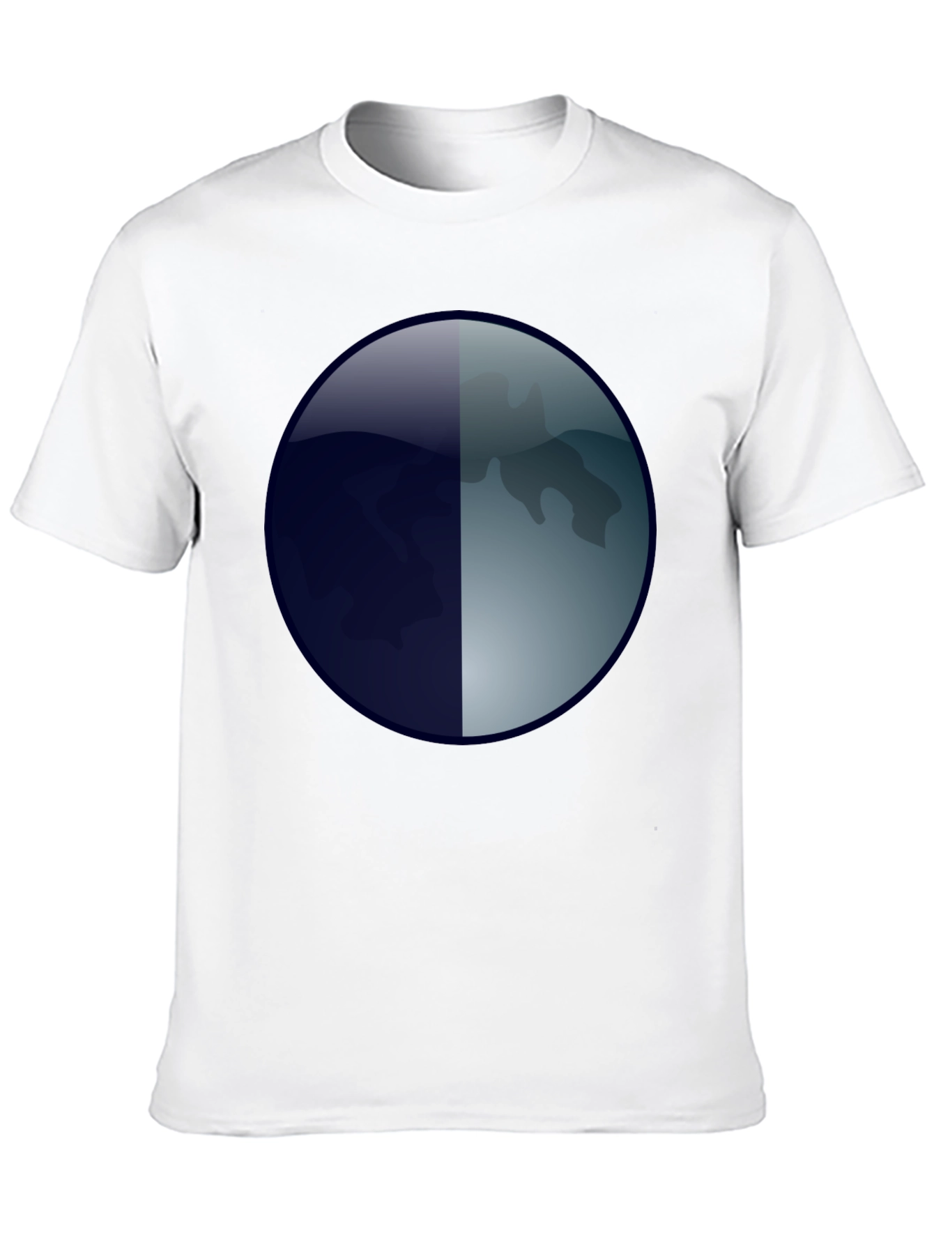 Black Abstract Moon Graphic T-Shirt - Men's Black Tee view 10
