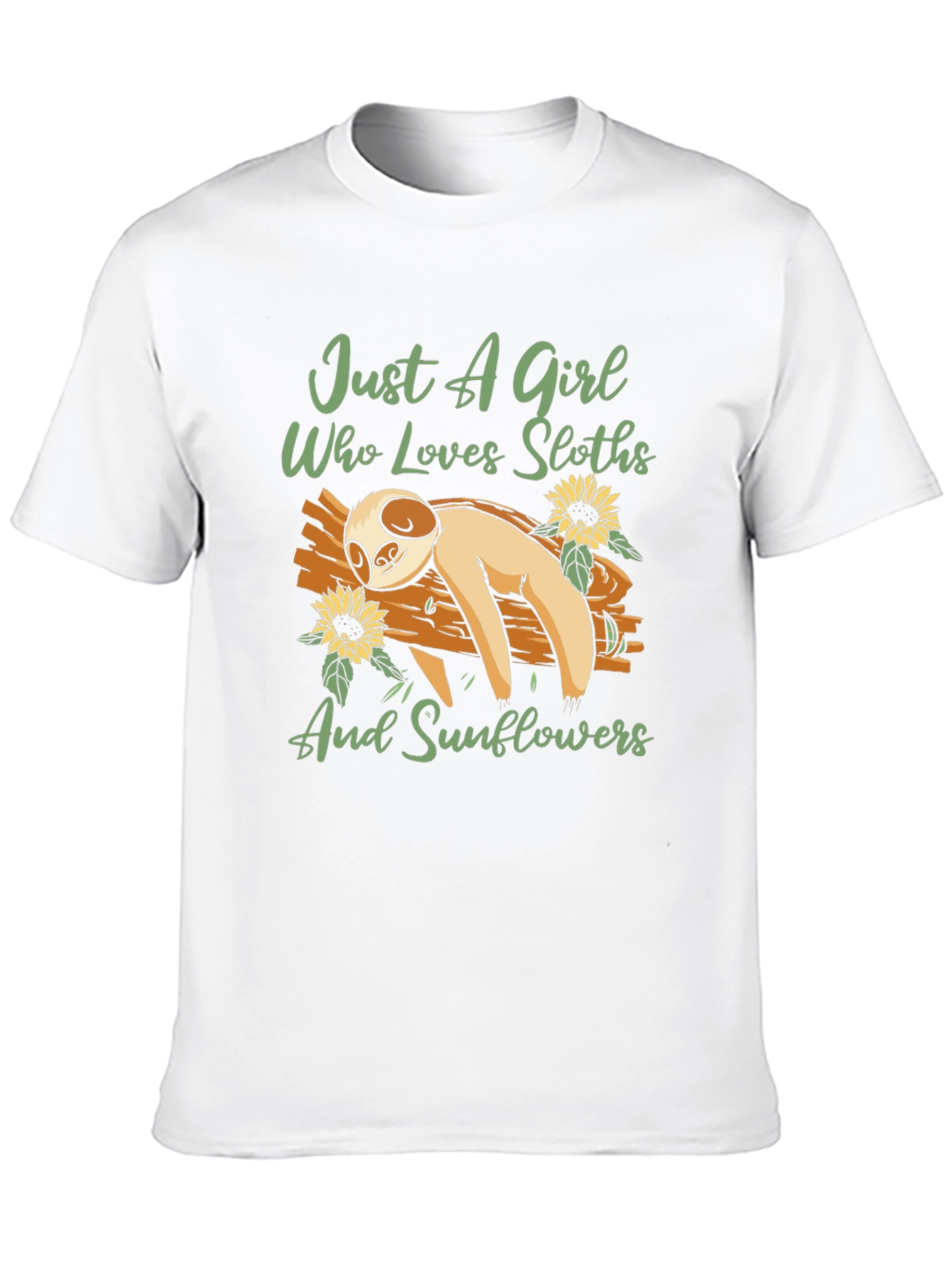 Black Sloth & Sunflower Graphic T-Shirt view 10