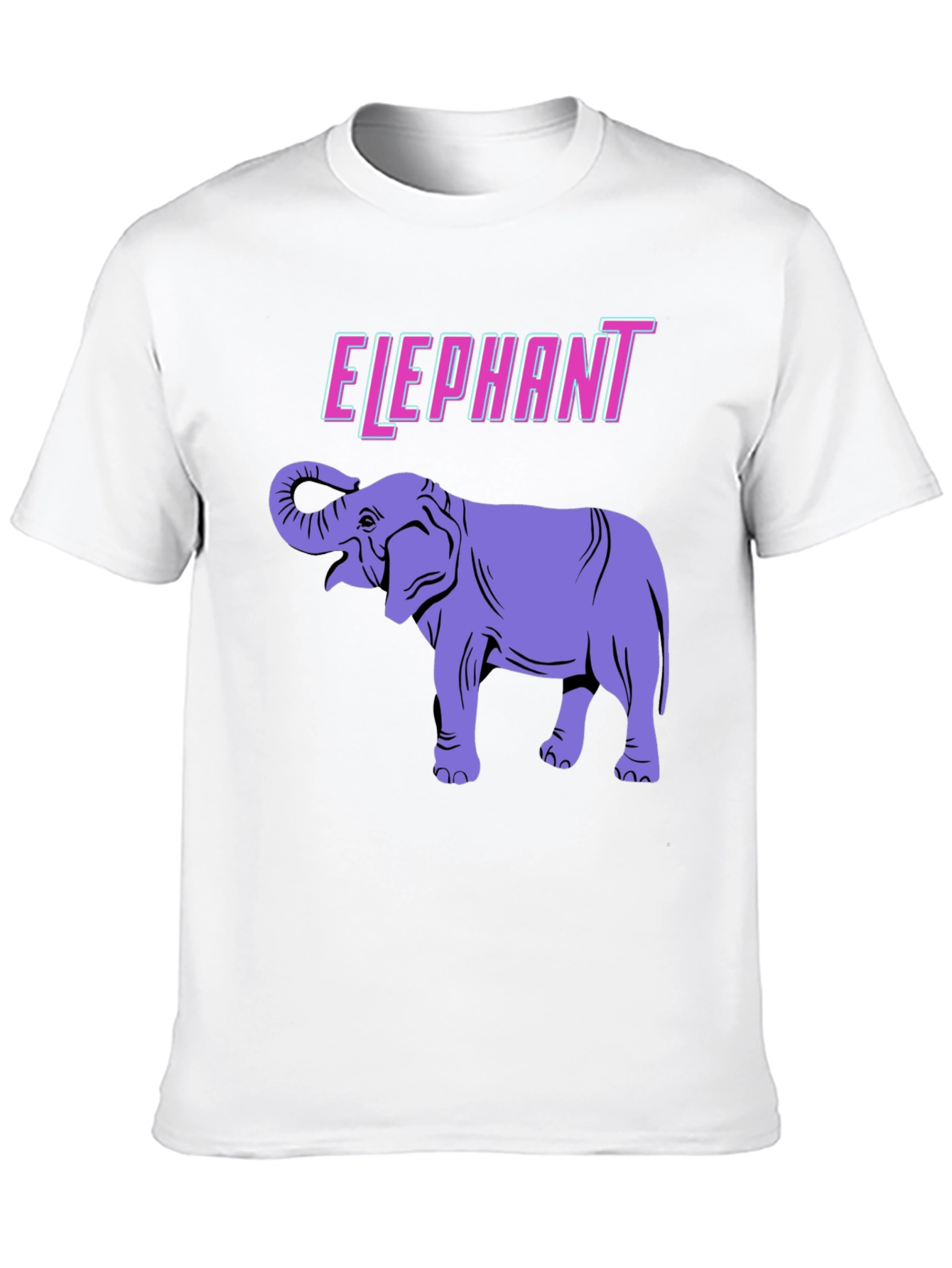 Black Elephant Graphic Print Black T-Shirt view 10