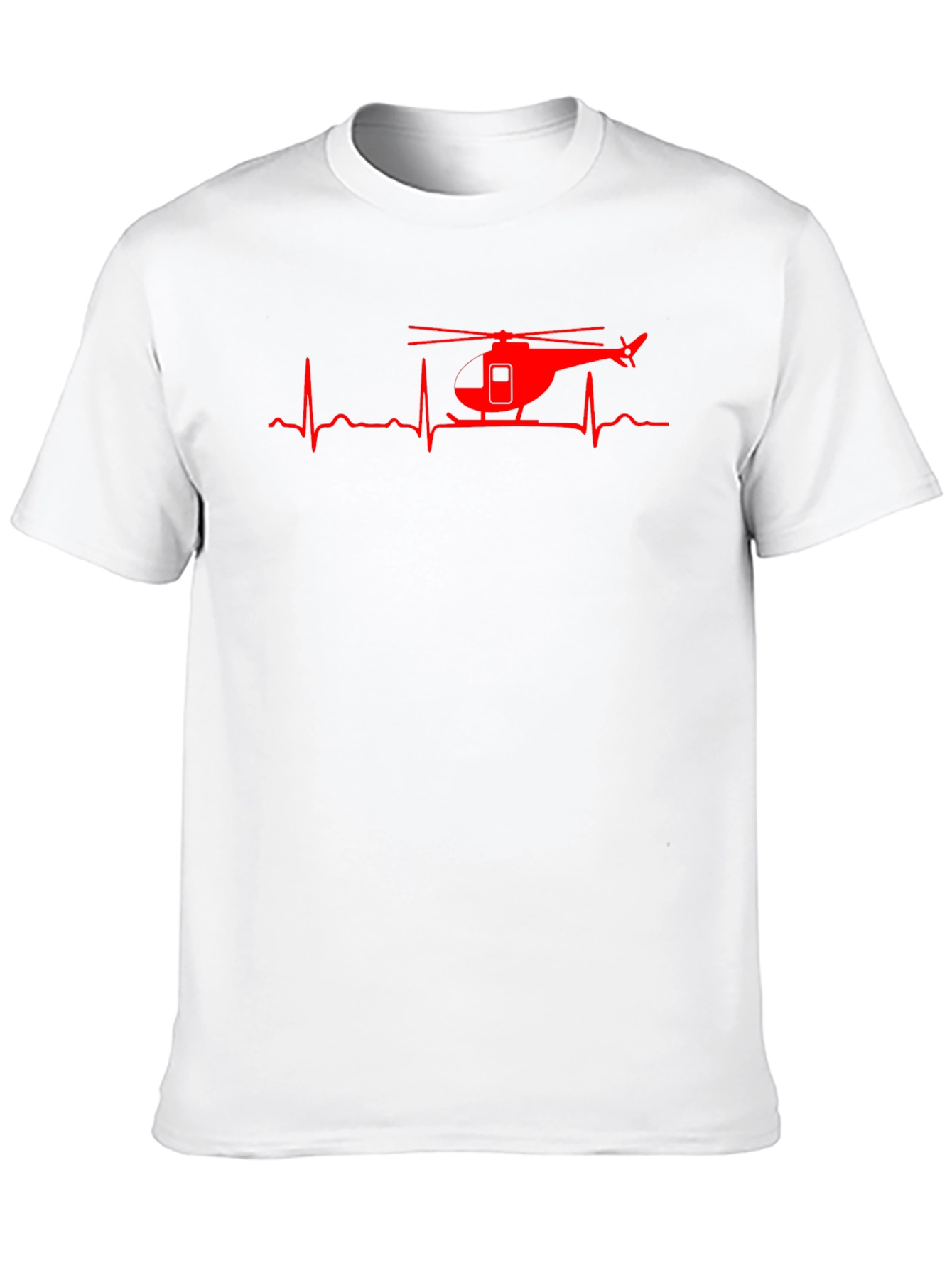 Black Helicopter Heartbeat Graphic Tee - Black view 10
