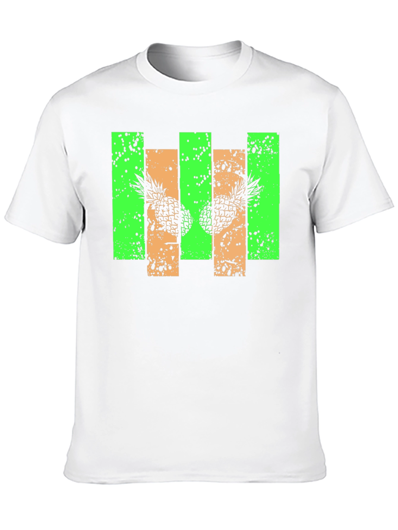 Black Pineapple Graphic Print Black T-Shirt view 10