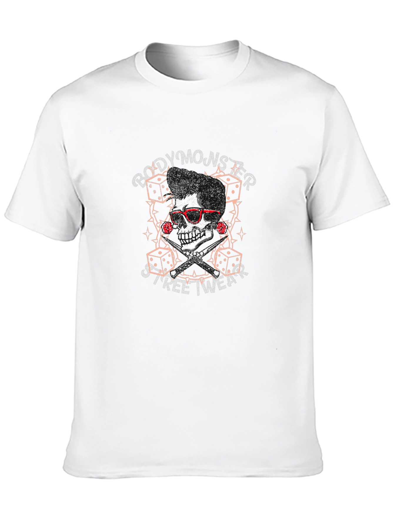 Black Body Monster Streetwear T-Shirt - Skull Design view 10
