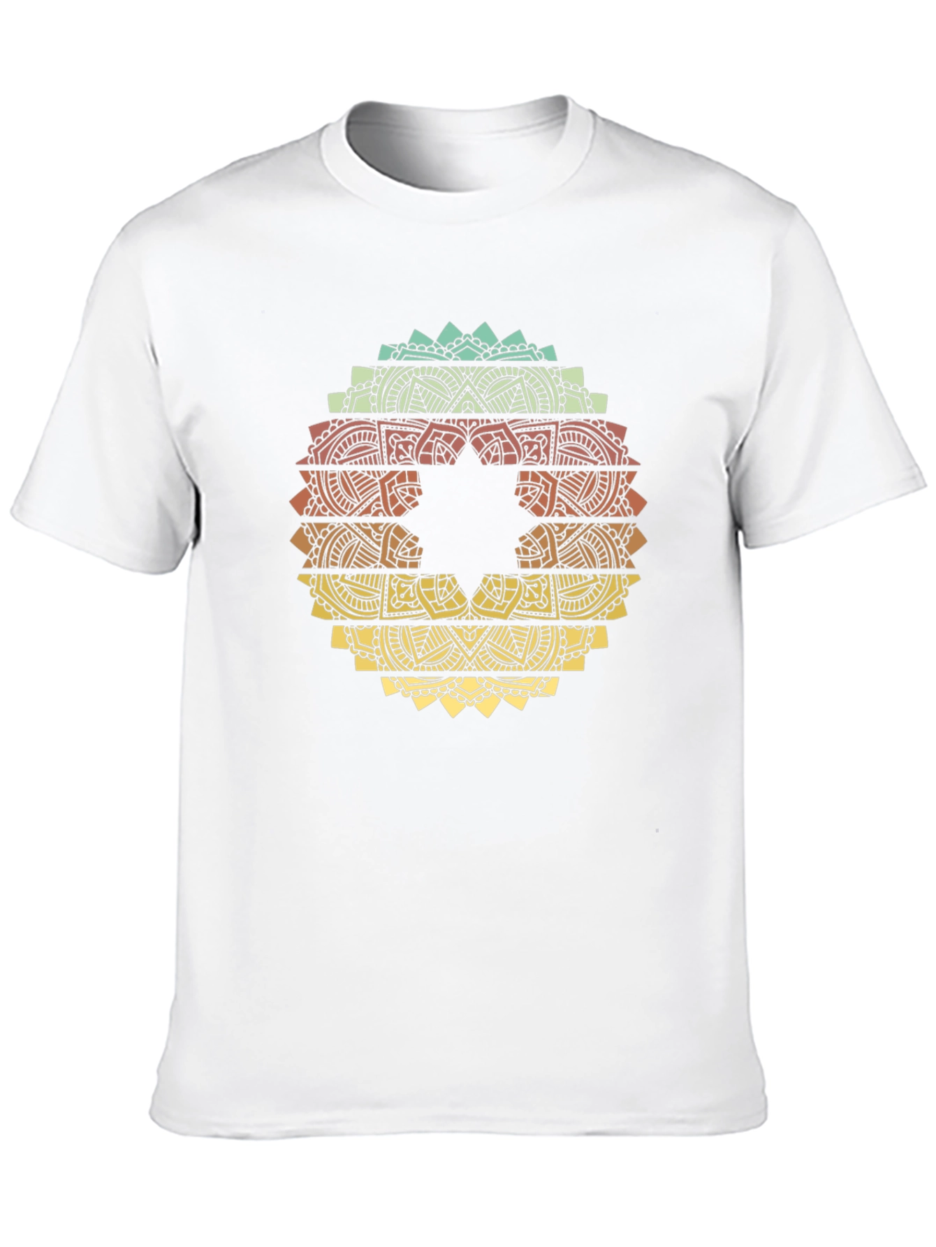 Black Retro Mandala Graphic T-Shirt - Black view 10