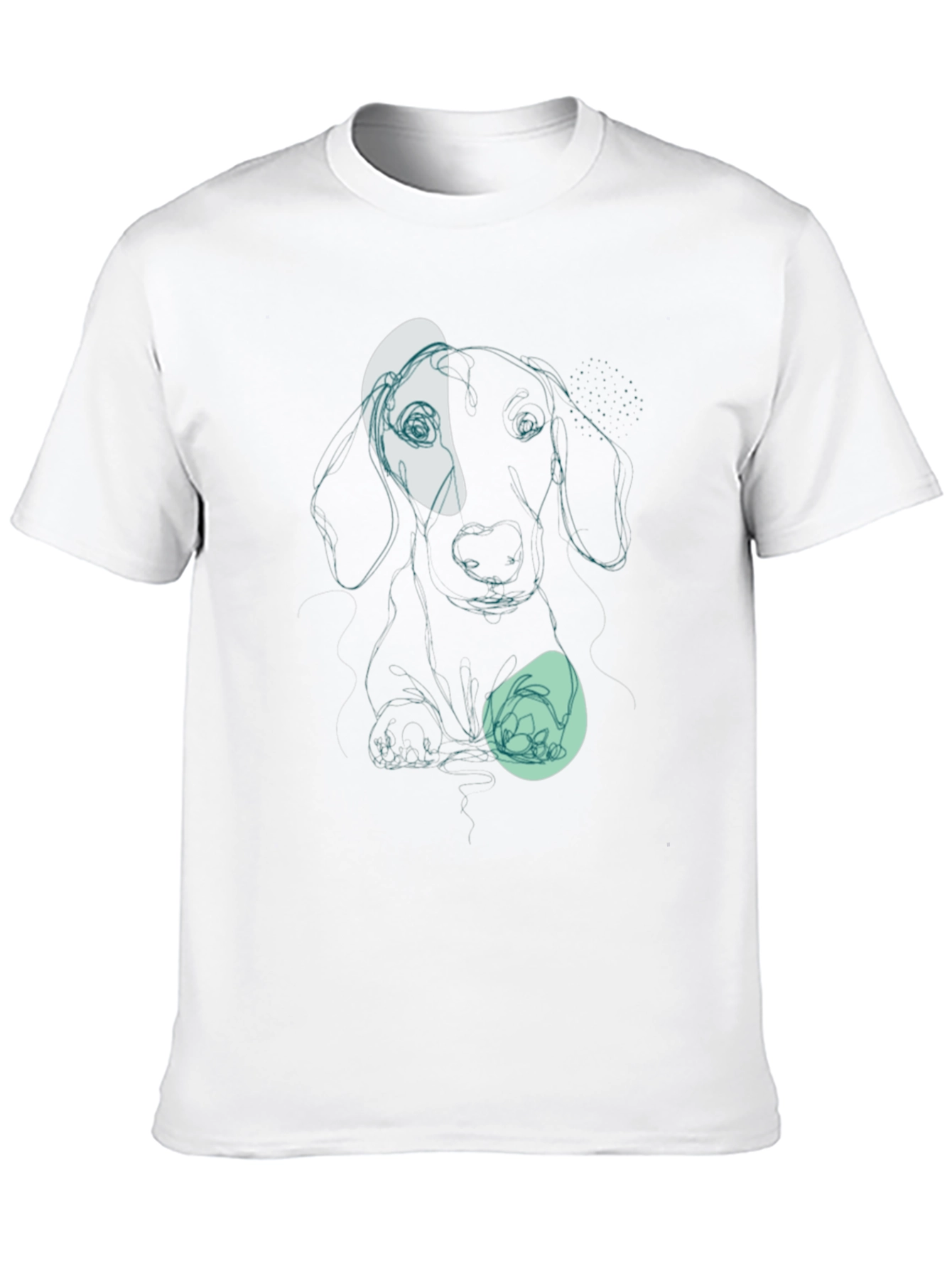 Black Dachshund Line Art Graphic Tee - Modern Casual Style view 10