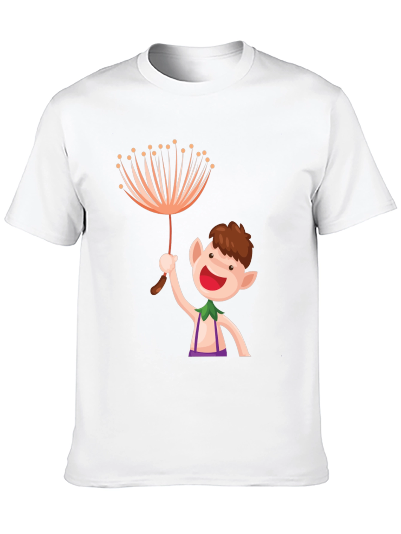 Black Whimsical Elf Graphic Tee - Black Cotton view 10