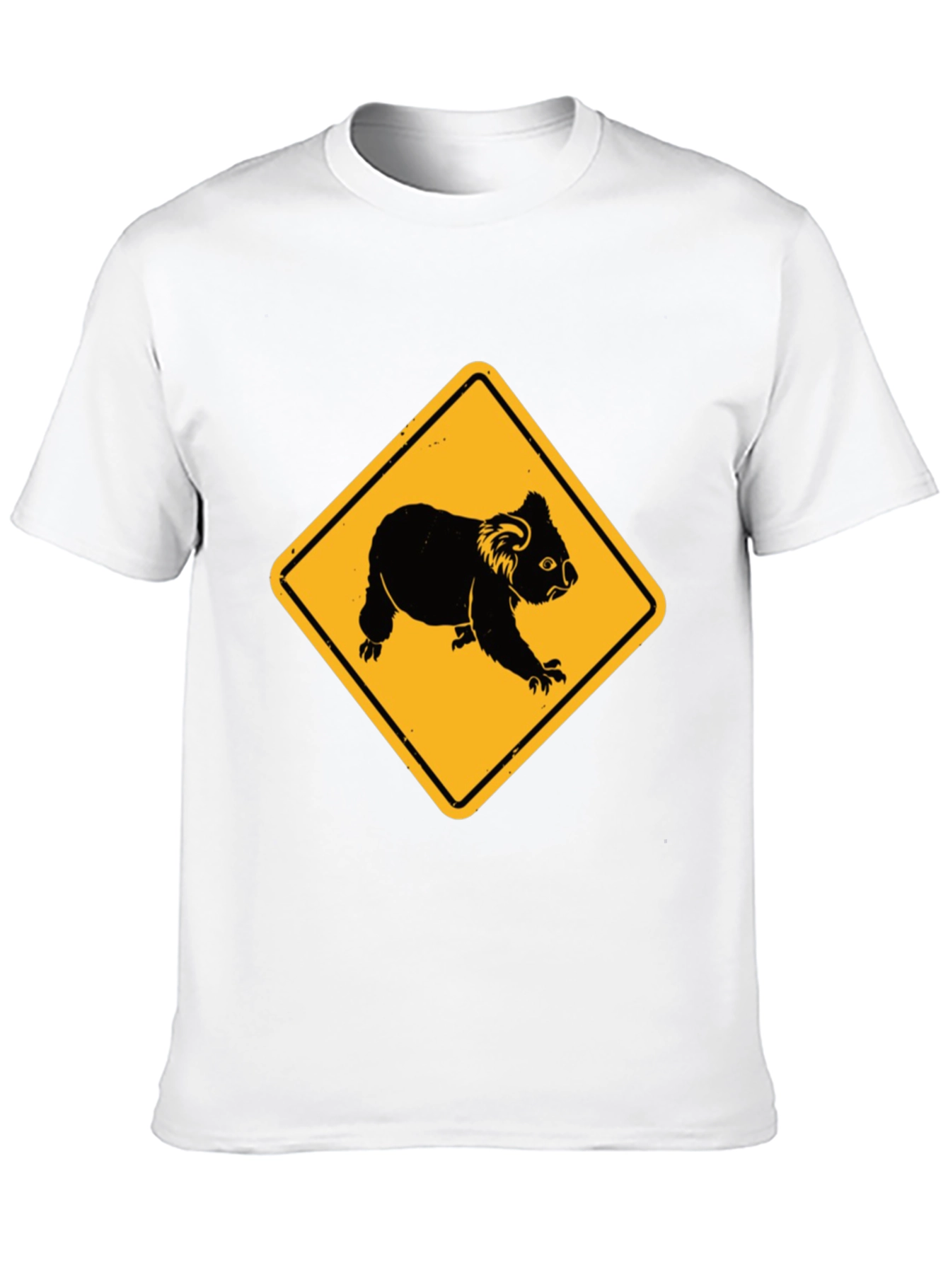 Black Koala Crossing Black T-Shirt view 10