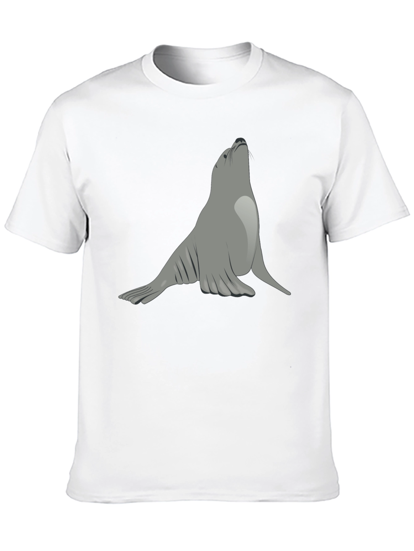 Black Seal Graphic Black T-Shirt - Unique Animal Tee view 10