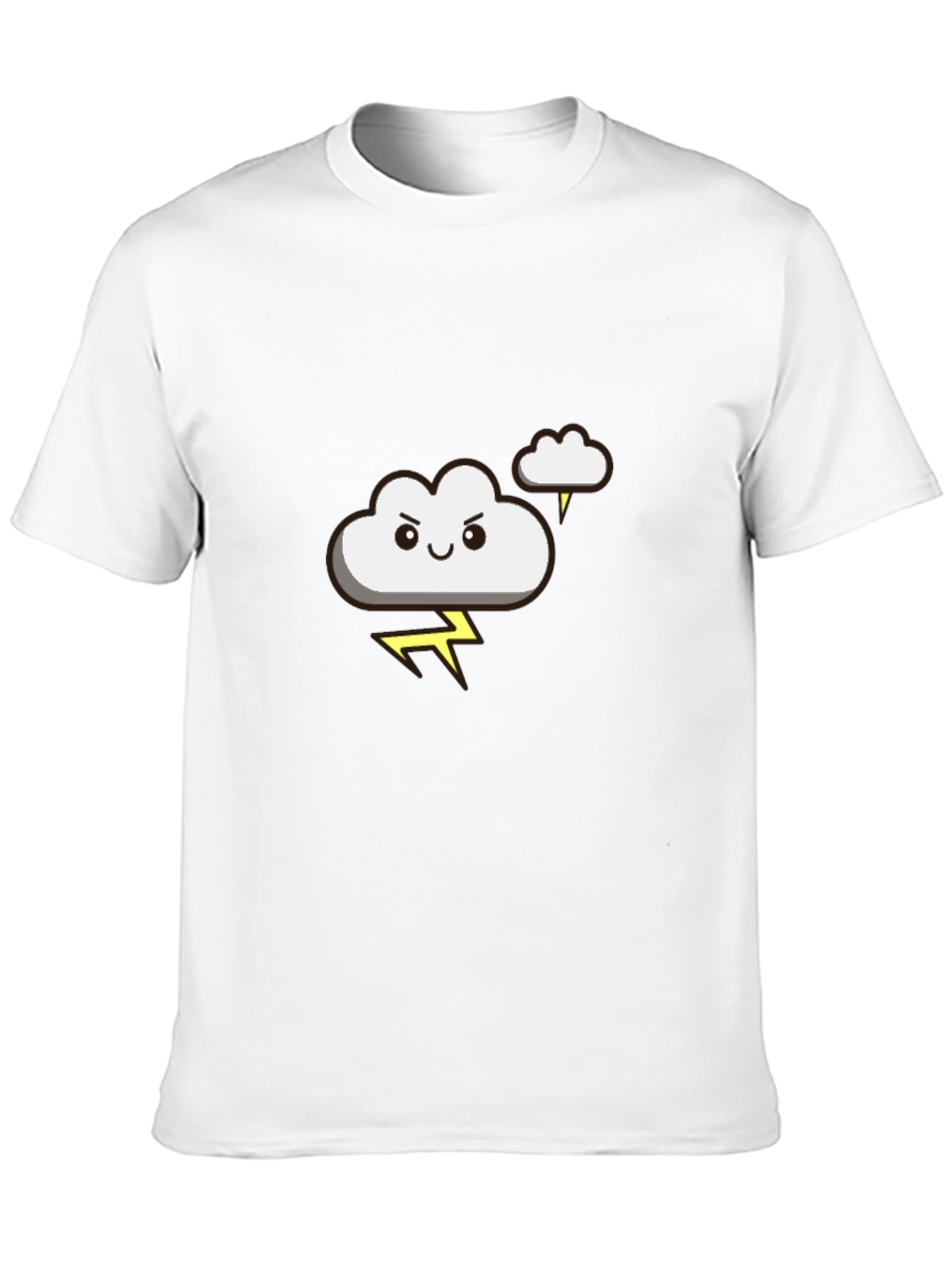 Black Funny Storm Cloud Graphic Tee - Black T-Shirt view 10