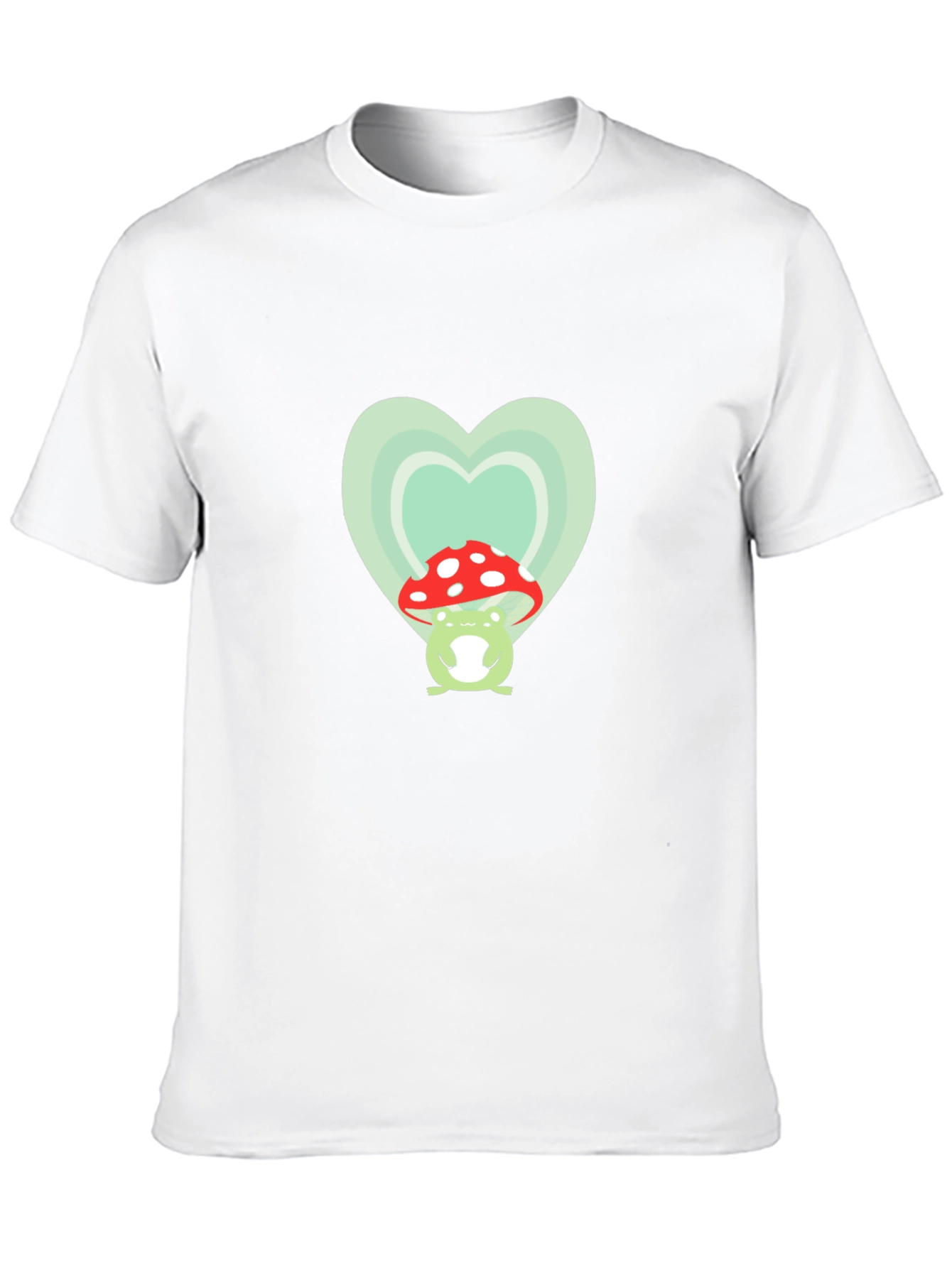 Black Frog Mushroom Heart Graphic Tee view 10