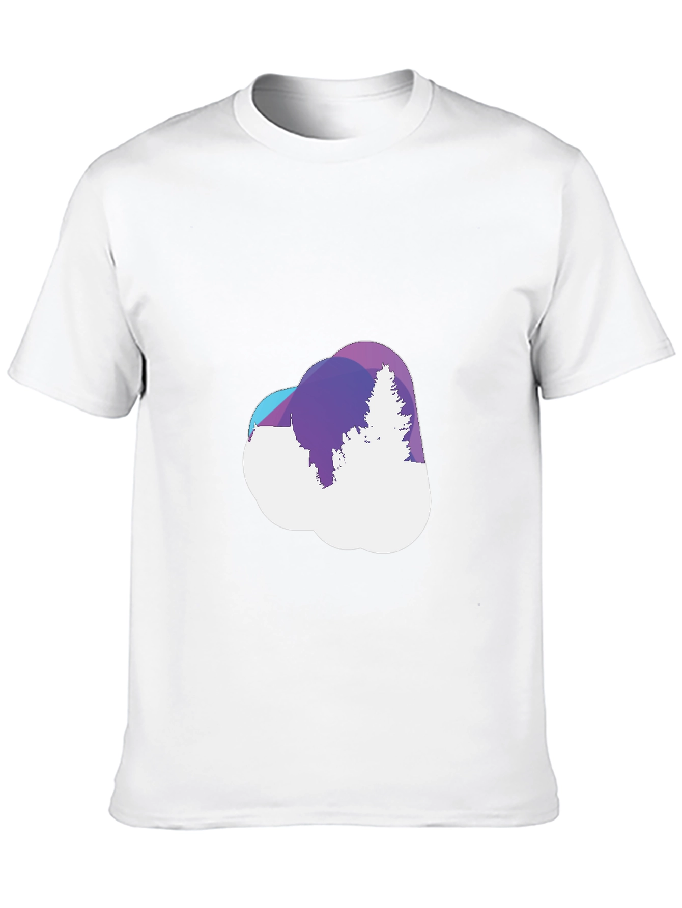 Black Abstract Forest Cloud Tee - Stylish Graphic T-Shirt view 10