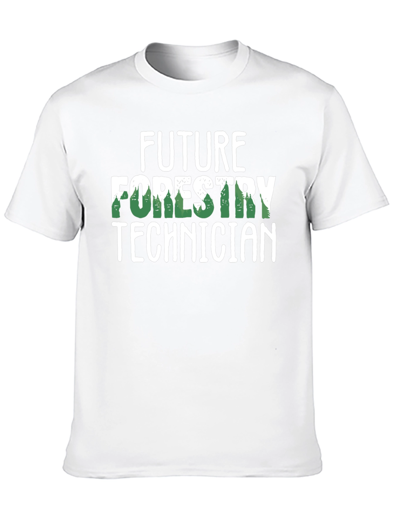 Black Future Forestry Technician Graphic T-Shirt view 10
