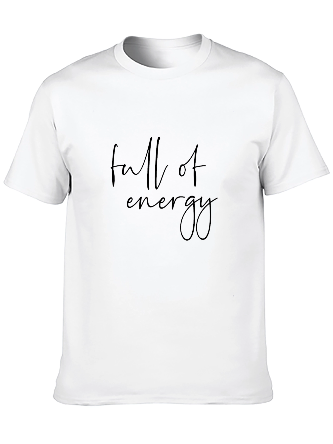 Black Full of Energy Graphic Tee - Soft Cotton Blend view 10