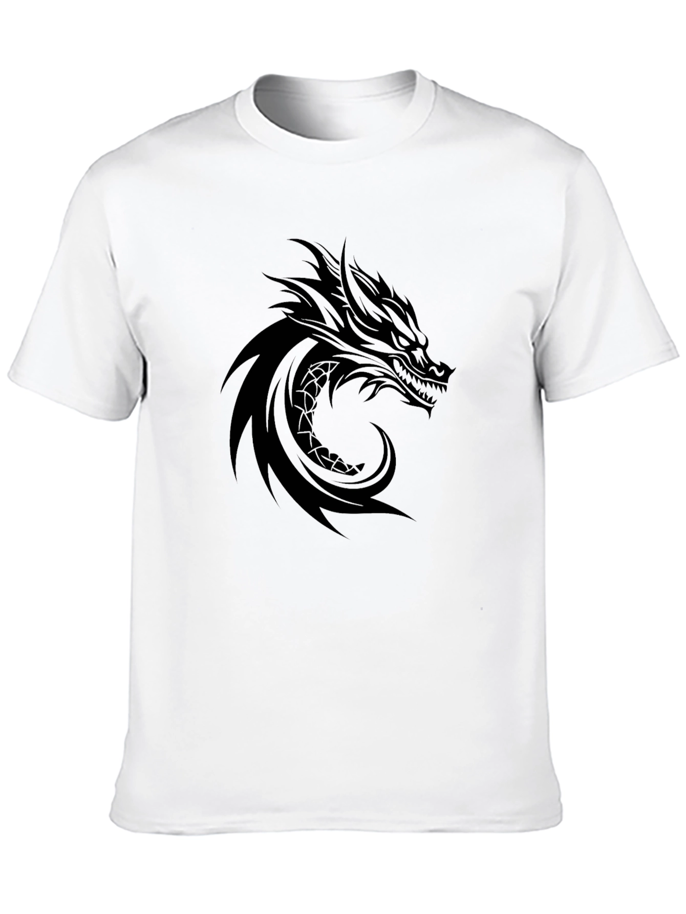 Black Dragon Graphic Tee - Men's Black Crew Neck T-Shirt view 10