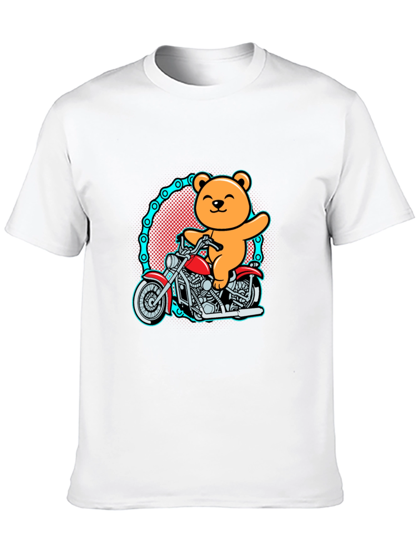 Black Bear on Motorcycle Graphic T-Shirt view 10