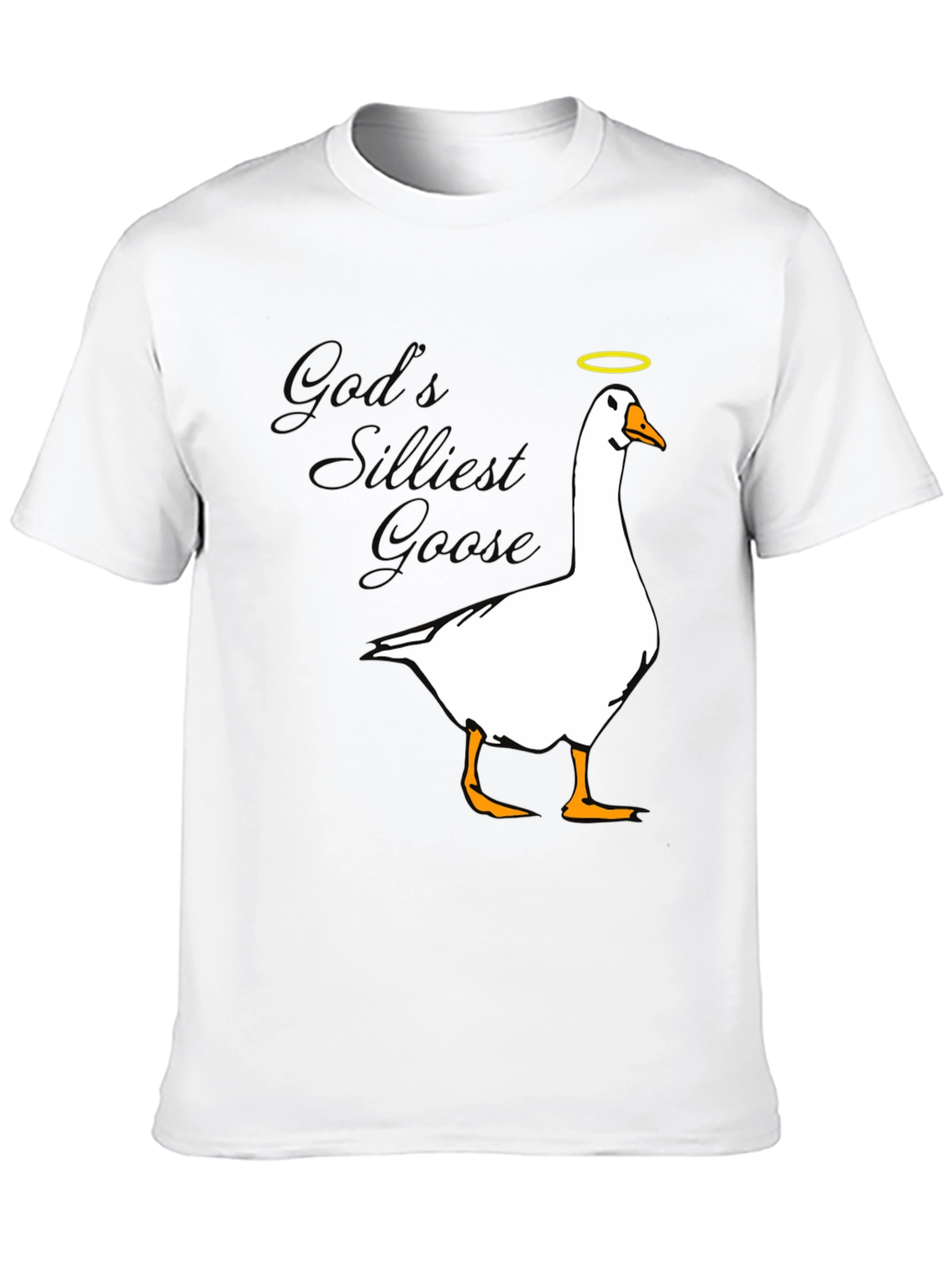 Black God's Silliest Goose T-Shirt - Black view 10